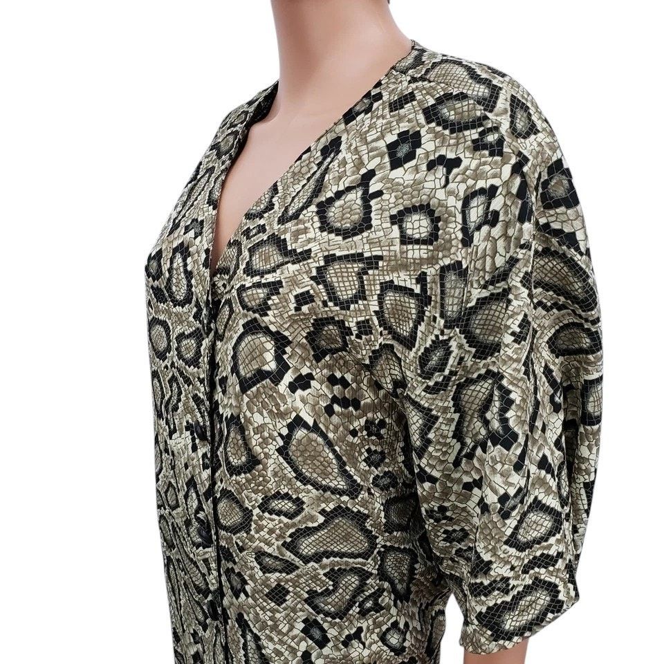 Vintage Vintage Truffles Top Blouse Animal Print Made in USA Plus 2X Size XXL / US 16-18 / IT 52-54 - 10 Thumbnail
