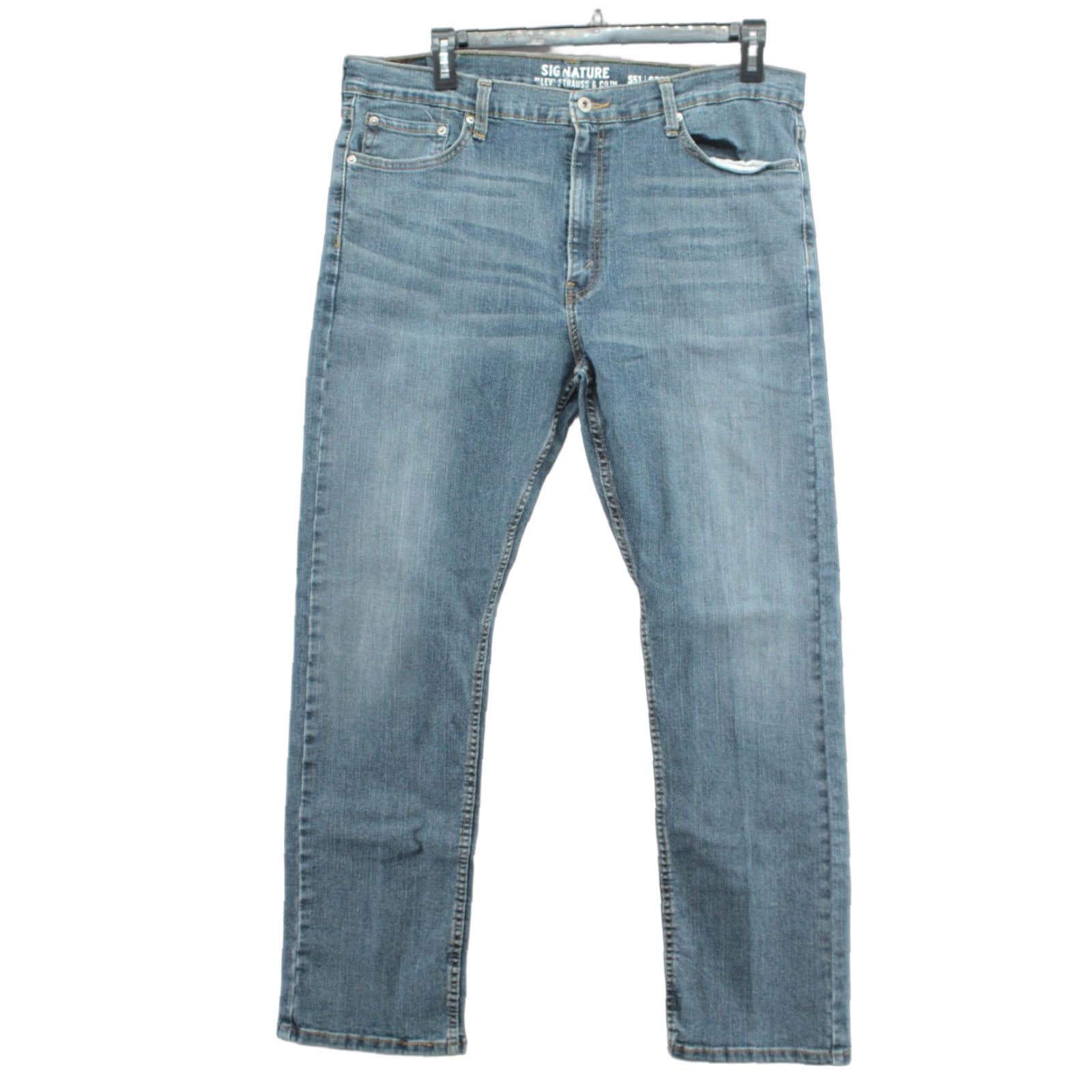 Levi's Levis Jeans Men's 40x31 Blue Signature S51 Straight Stretch Denim Work Wear Size US 40 / EU 56 - 1 Thumbnail