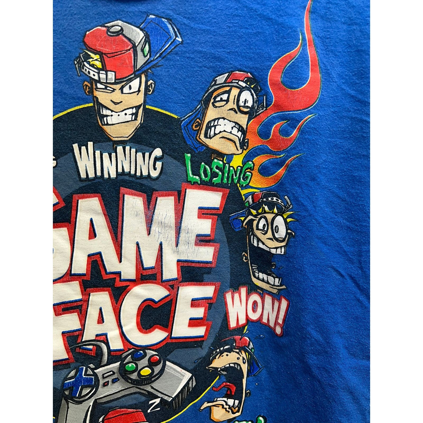 Vintage Youth Video Game Shirt Game Face Gaming Blue Tee Kids Xl Size S / US 4 / IT 40 - 3 Thumbnail