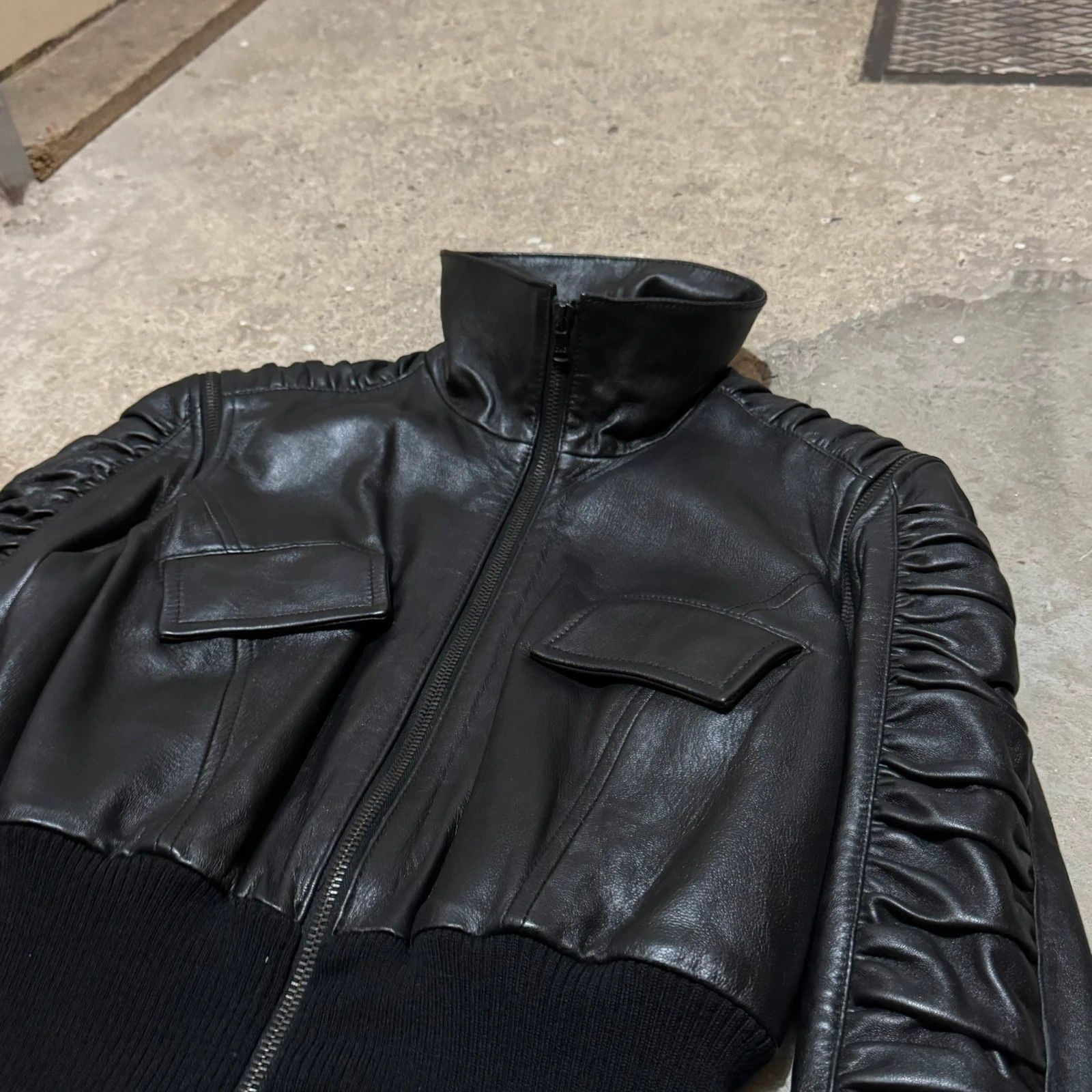 Dolce & Gabbana Dolce & Gabbana Transformer Hybrid plisse‘ leather jacket Size S / US 4 / IT 40 - 4 Thumbnail