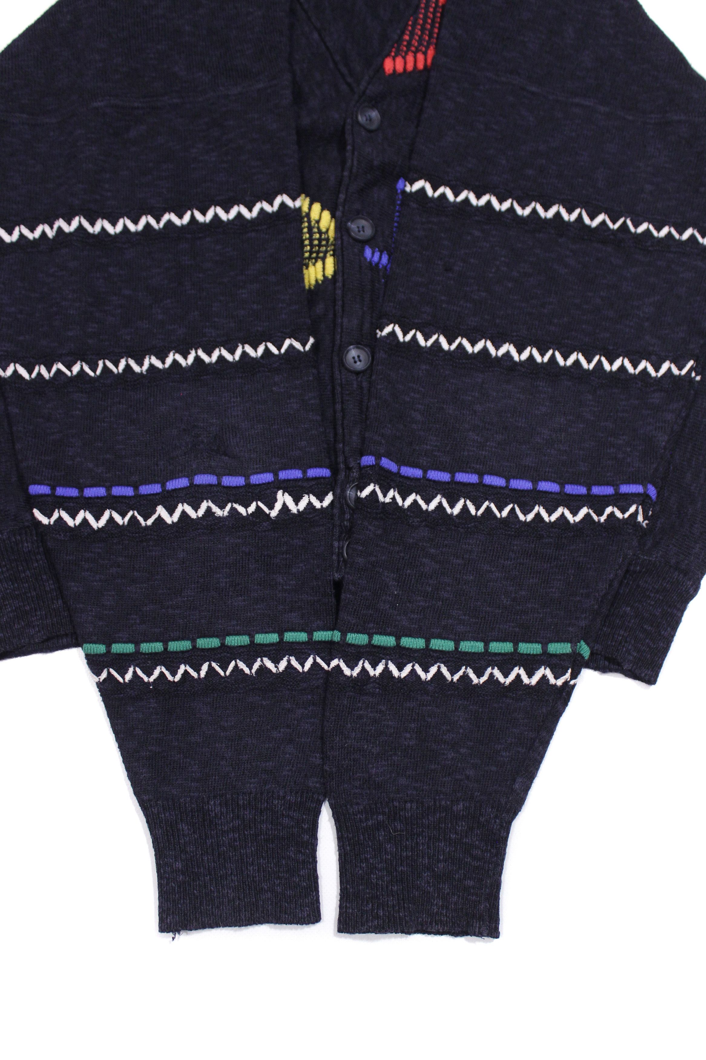 Carlo Colucci 90S Multicolor Embroidered Cardigan Size US L / EU 52-54 / 3 - 5 Thumbnail