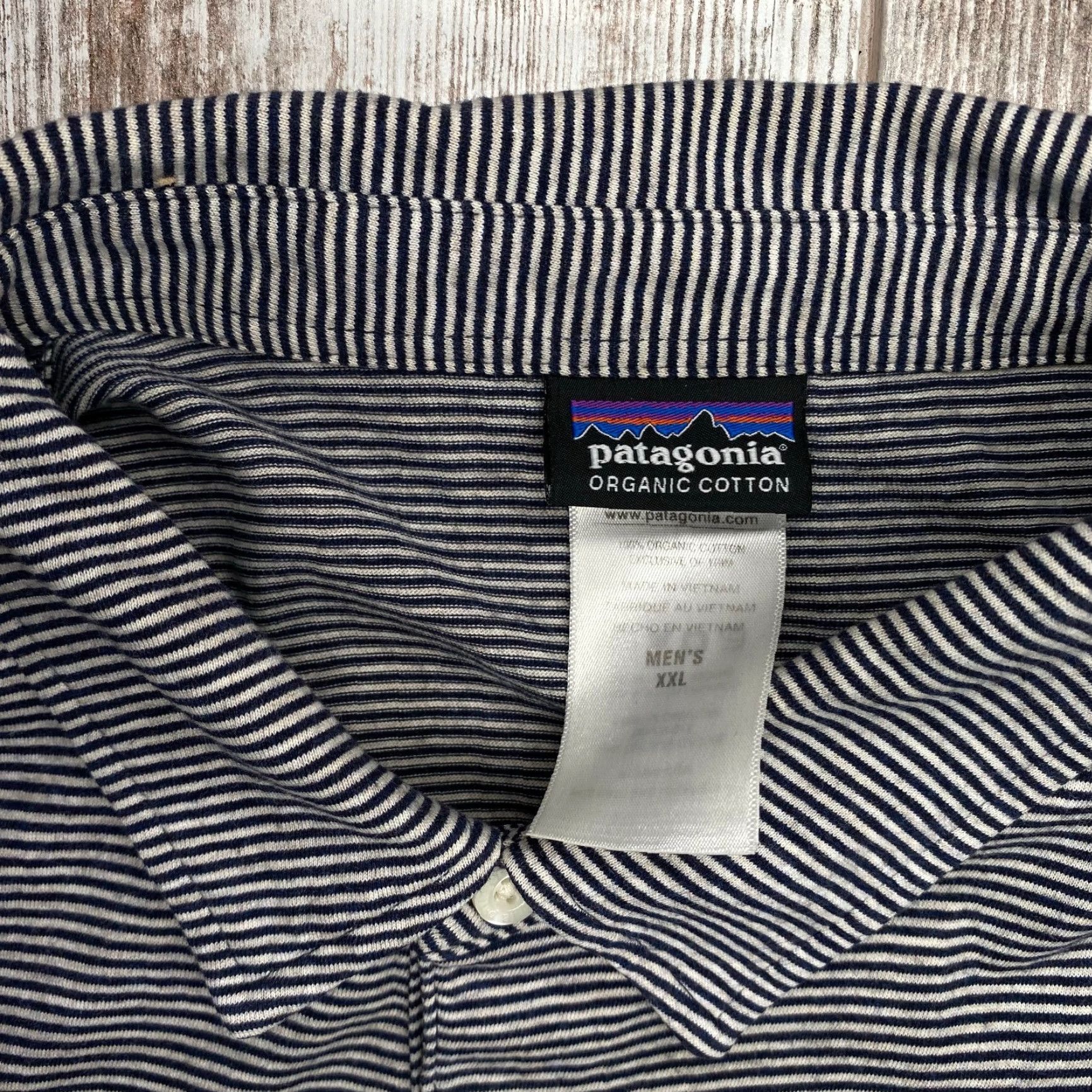 Patagonia Patagonia Polo Men's 2XL Black Striped Short Sleeve 100% Organic Cotton Pocket Size US XXL / EU 58 / 5 - 4 Thumbnail