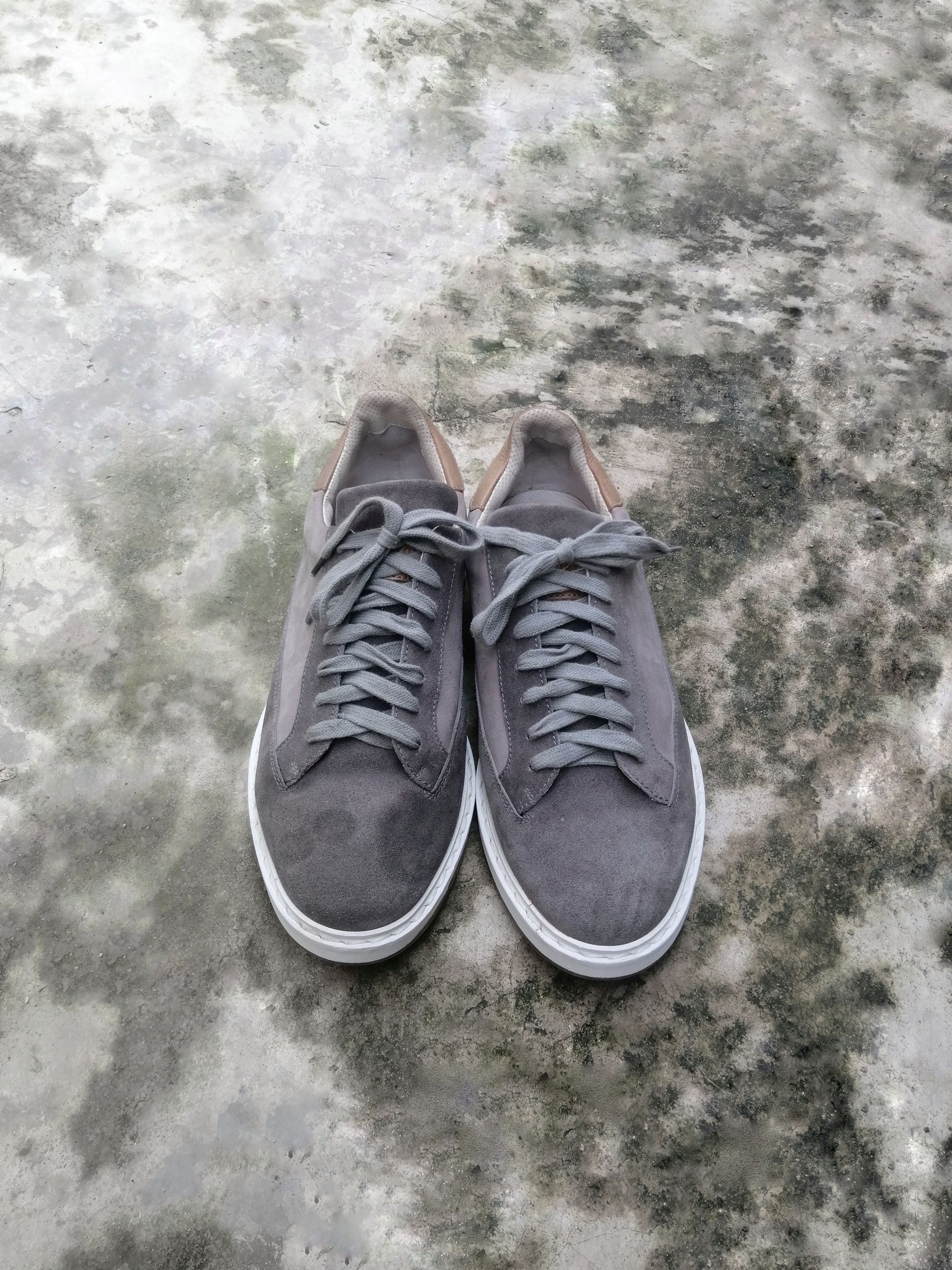 Brunello Cucinelli Brunello Cucinelli Light Gray Suede Low Trainers EU 41.5 Size US 8.5 / EU 41-42 - 6 Thumbnail