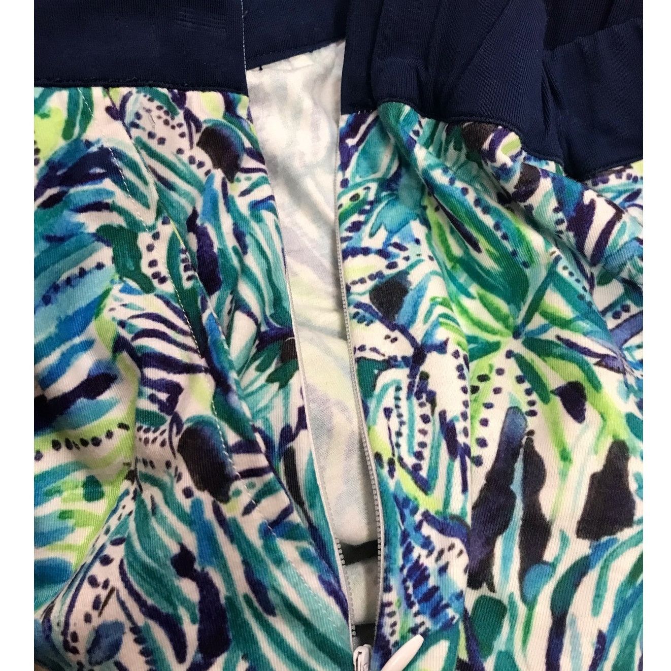 Other Blue Floral Elastic Waist Decorative Trim Shorts M Size 30" / US 8 / IT 44 - 5 Thumbnail