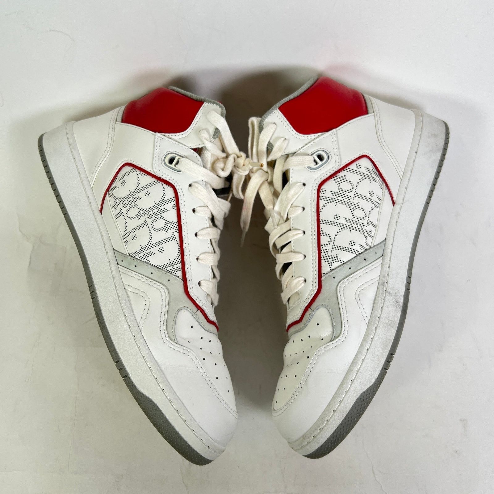 Dior Dior B27 White/Red Oblique Uptown Mid-Top Sneaker Size 45 Size US 12 / EU 45 - 5 Thumbnail