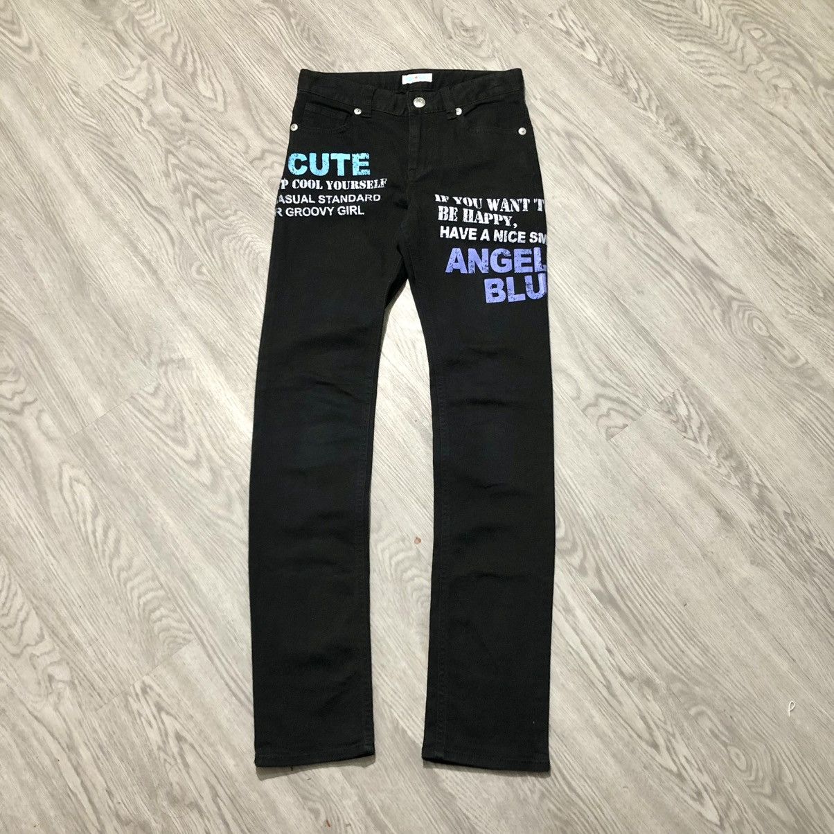 Angel Blue 2000s Angel Blue Cute Girls Denim Jeans Pants Black Lgb Size US 26 / EU 42 - 1 Thumbnail
