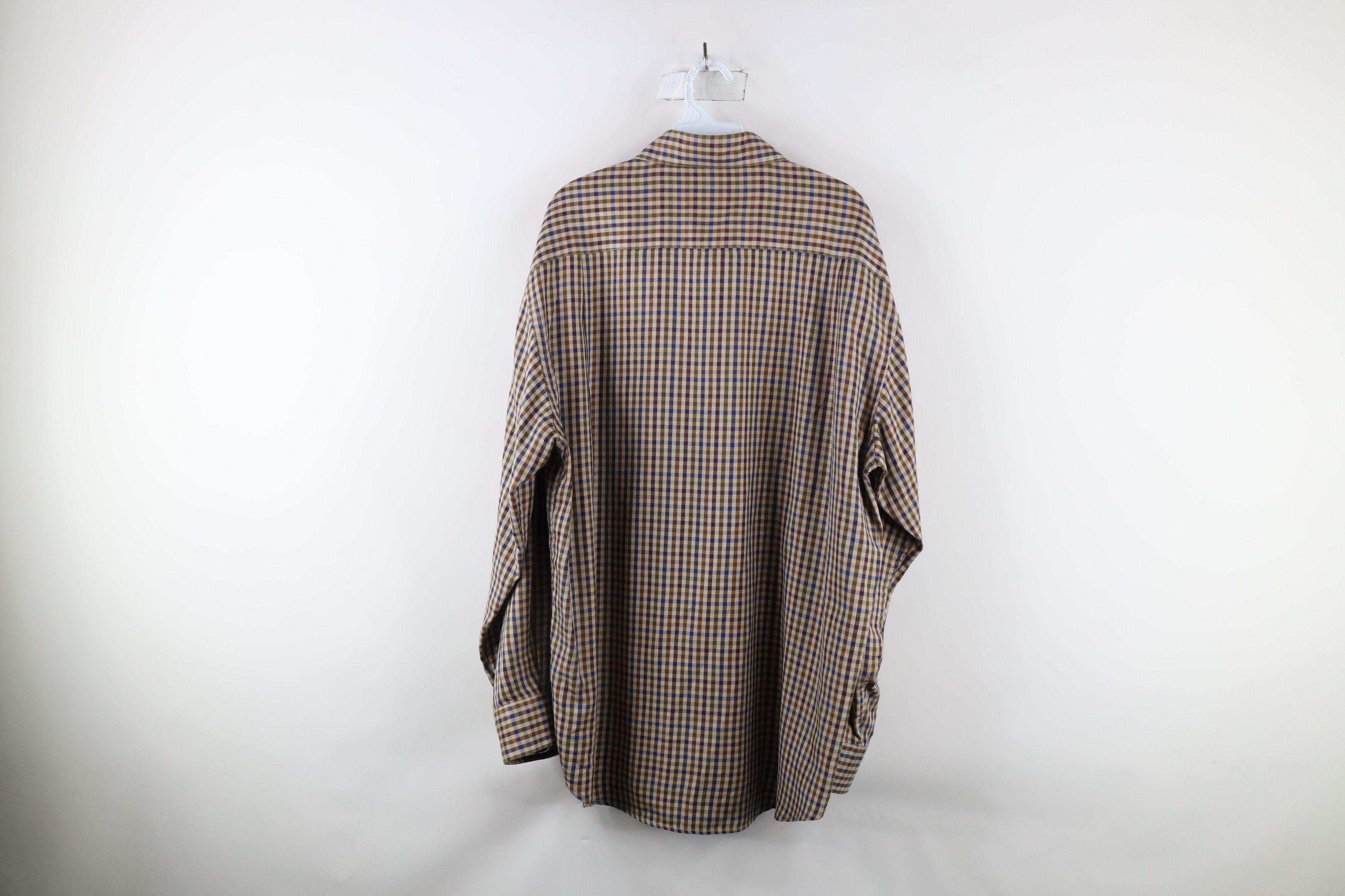 Orvis × Vintage Vintage Orvis Rainbow Plaid Silk Wool Collared Button Shirt Size US XL / EU 56 / 4 - 11 Thumbnail