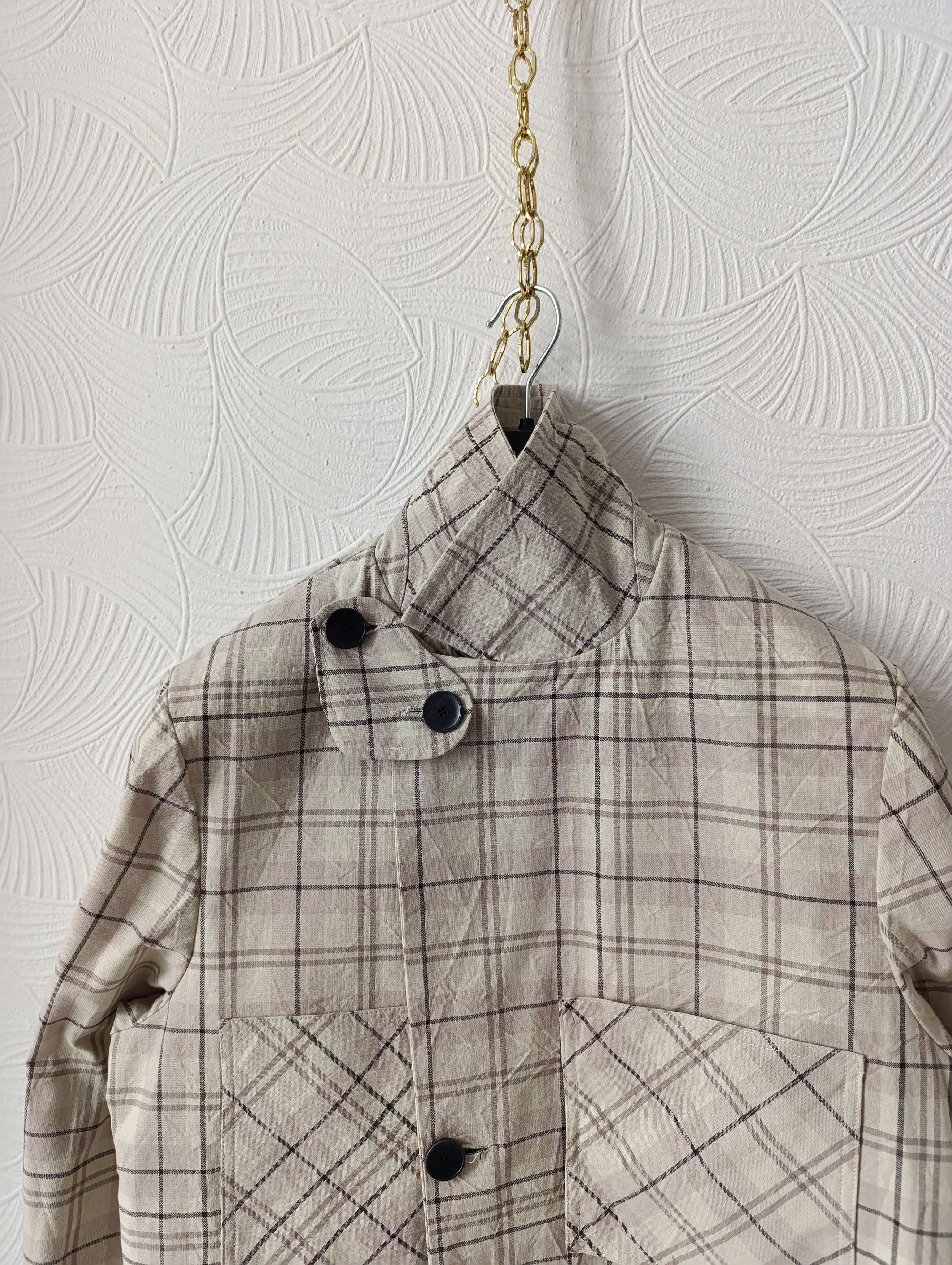L'Homme Rouge LHOMME ROUGE OFF-WHITE STORY CHECK JACKET MENS Size US M / EU 48-50 / 2 - 6 Thumbnail