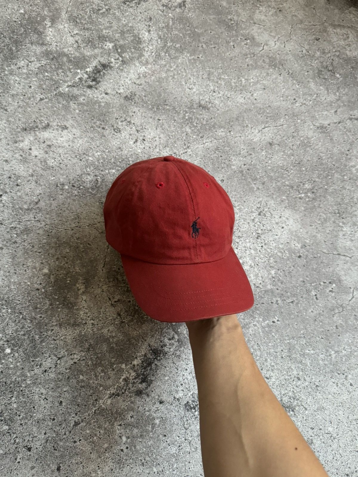 Polo Ralph Lauren × Vintage Vintage Polo Ralph Lauren Y2K red faded cap Size ONE SIZE - 2 Thumbnail