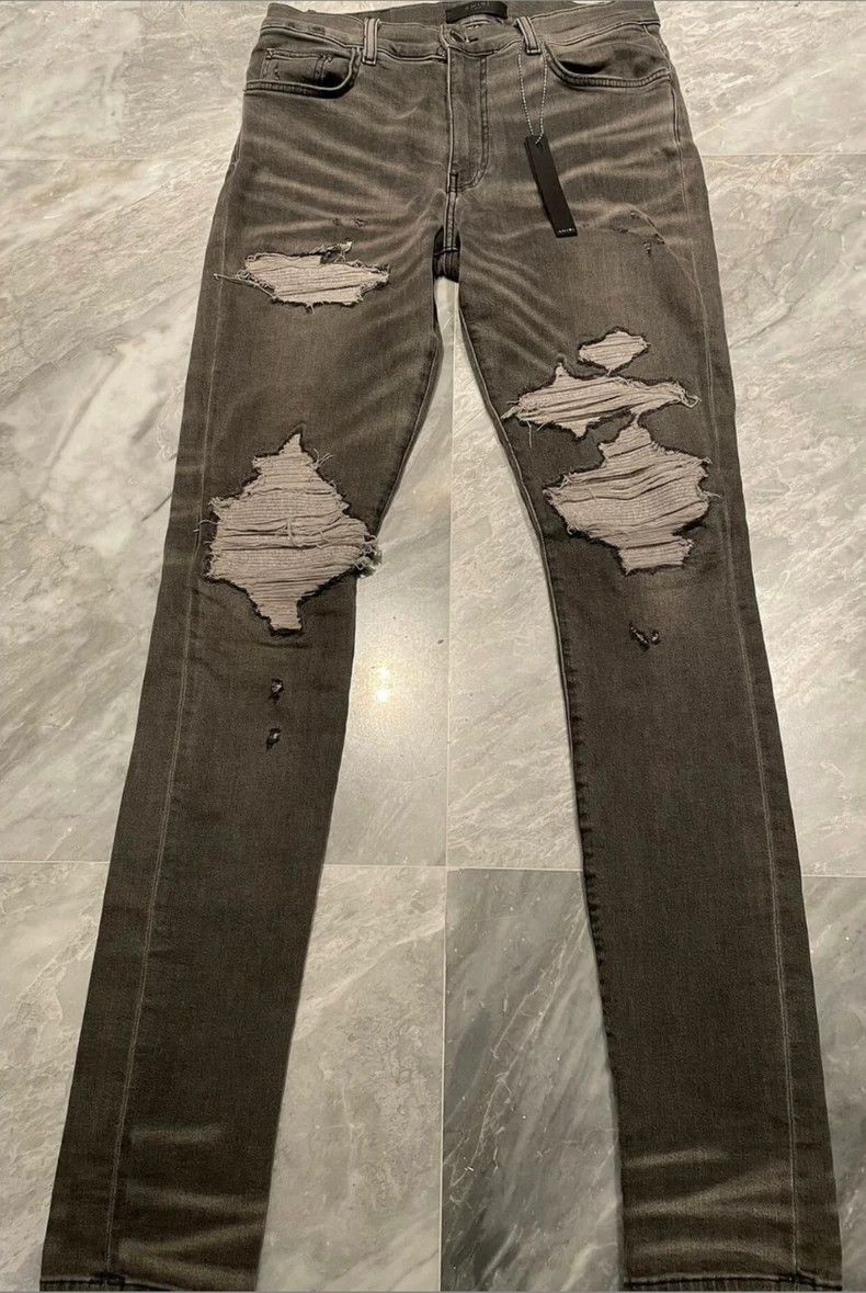 Amiri Amiri Classic Distressed Denim Jeans - dmc Size US 33 - 1 Thumbnail