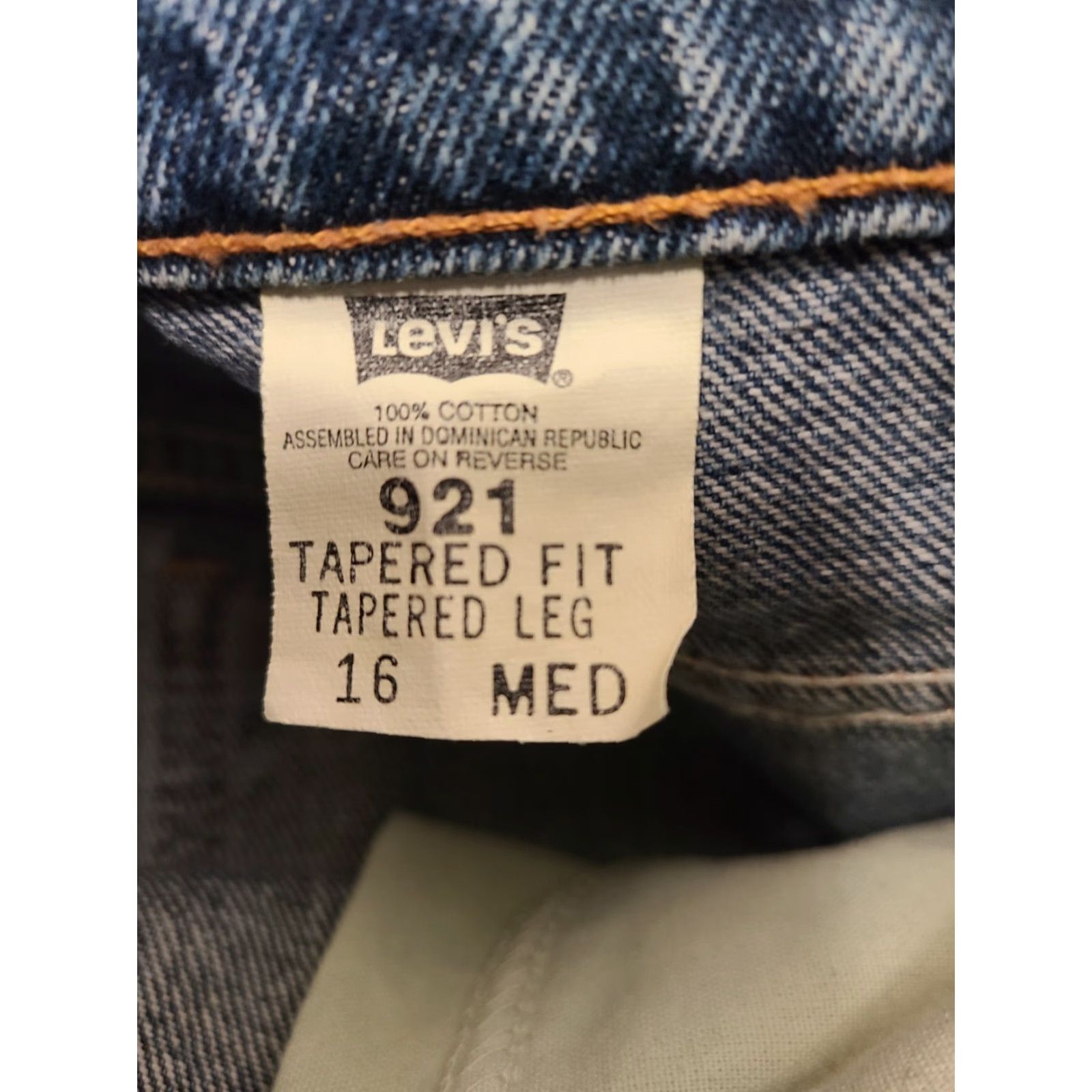Levi's VINTAGE Levis 921 Jeans Women's 16 Medium Orange Tab Tapered Leg Fit 15921 Size 38" / US 16 / IT 52 - 6 Thumbnail