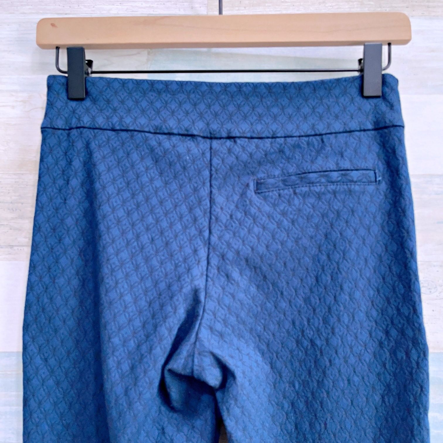 J. Jill Magaret M Jacquard Slimming Pants Blue Pull On Mid Small Size 26" / US 2 / IT 38 - 4 Thumbnail