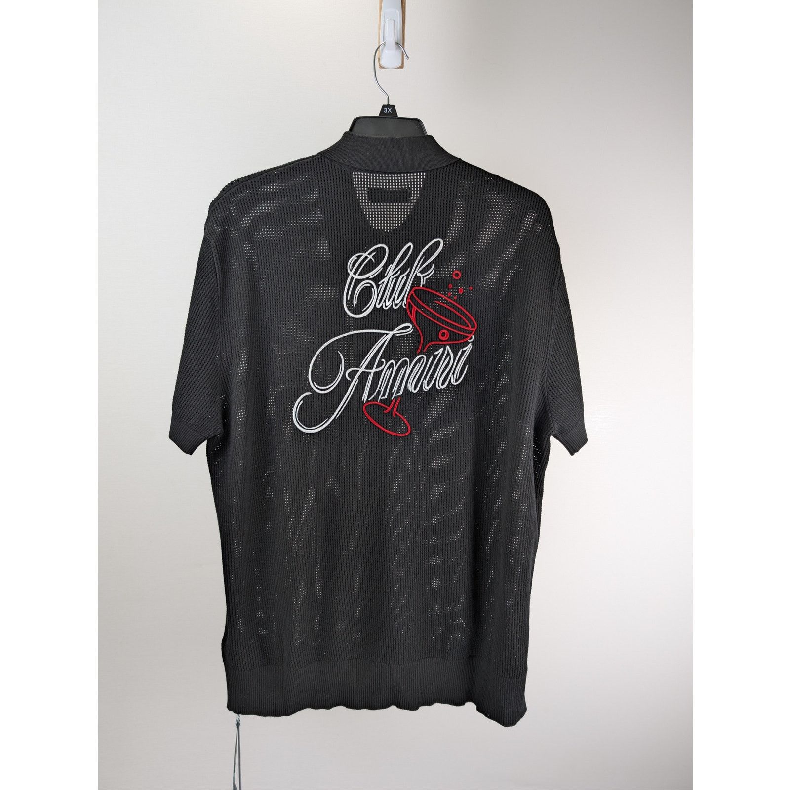Amiri o1rshd1 Club Amiri Crochet Shirt T-Shirt in Black Size US XXL / EU 58 / 5 - 15 Thumbnail
