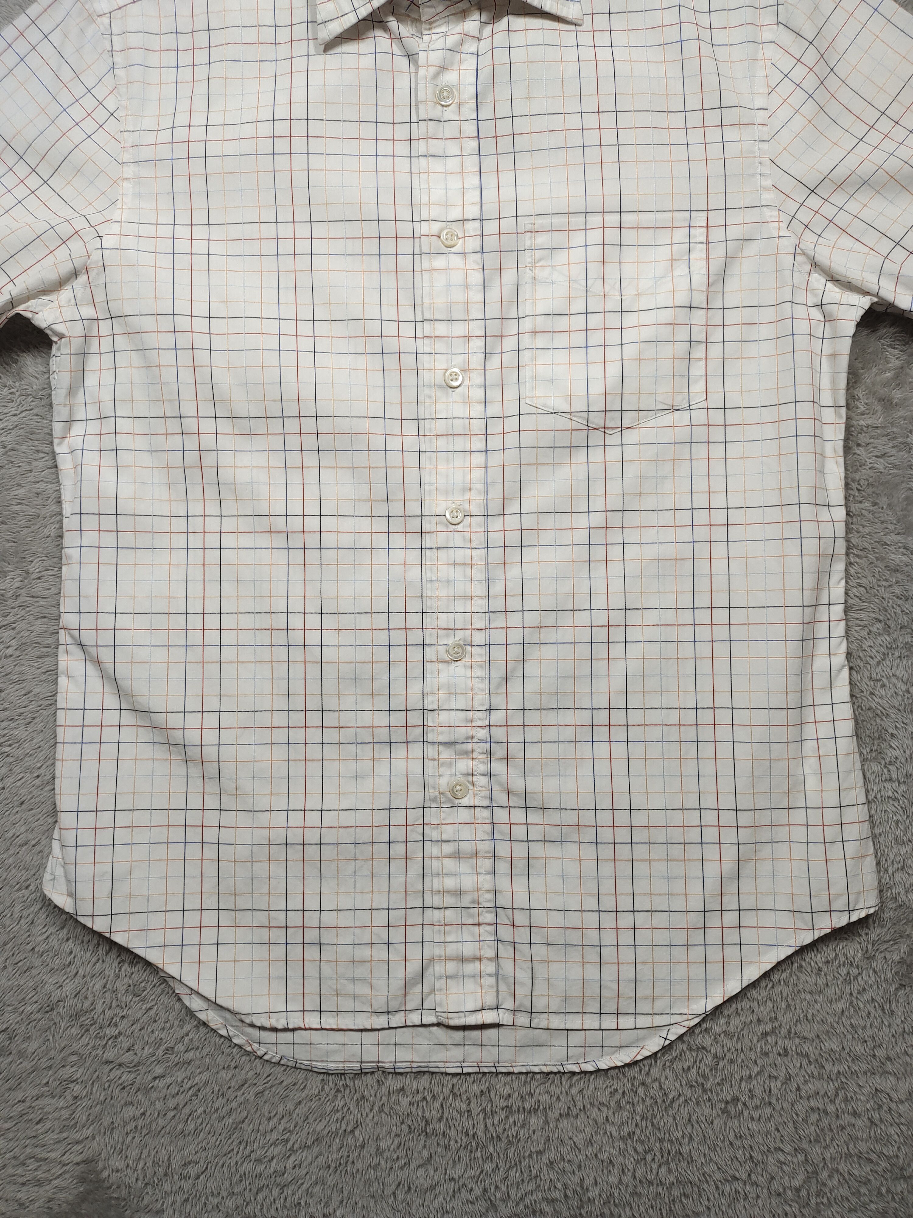 Designer PAUL SMITH BUTTON UP MULTICOLOR CHECKERD SHORT SLEEVE SHIRT Size US M / EU 48-50 / 2 - 5 Thumbnail