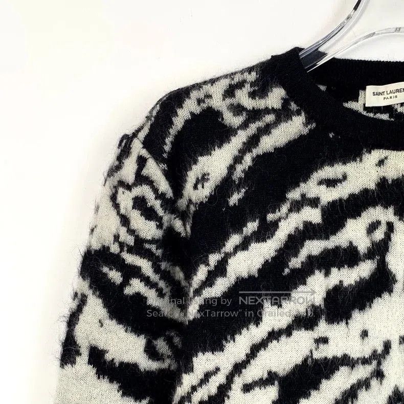Saint Laurent Paris Saint Laurent Black and White Knit Sweater. Size US S / EU 44-46 / 1 - 3 Thumbnail