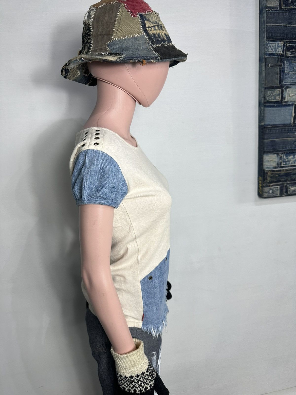 Levi's × Levi's Vintage Clothing × Vintage Vintage Levi’s Sample Hybrid Tshirt Denim and Cotton Size S / US 4 / IT 40 - 15 Thumbnail