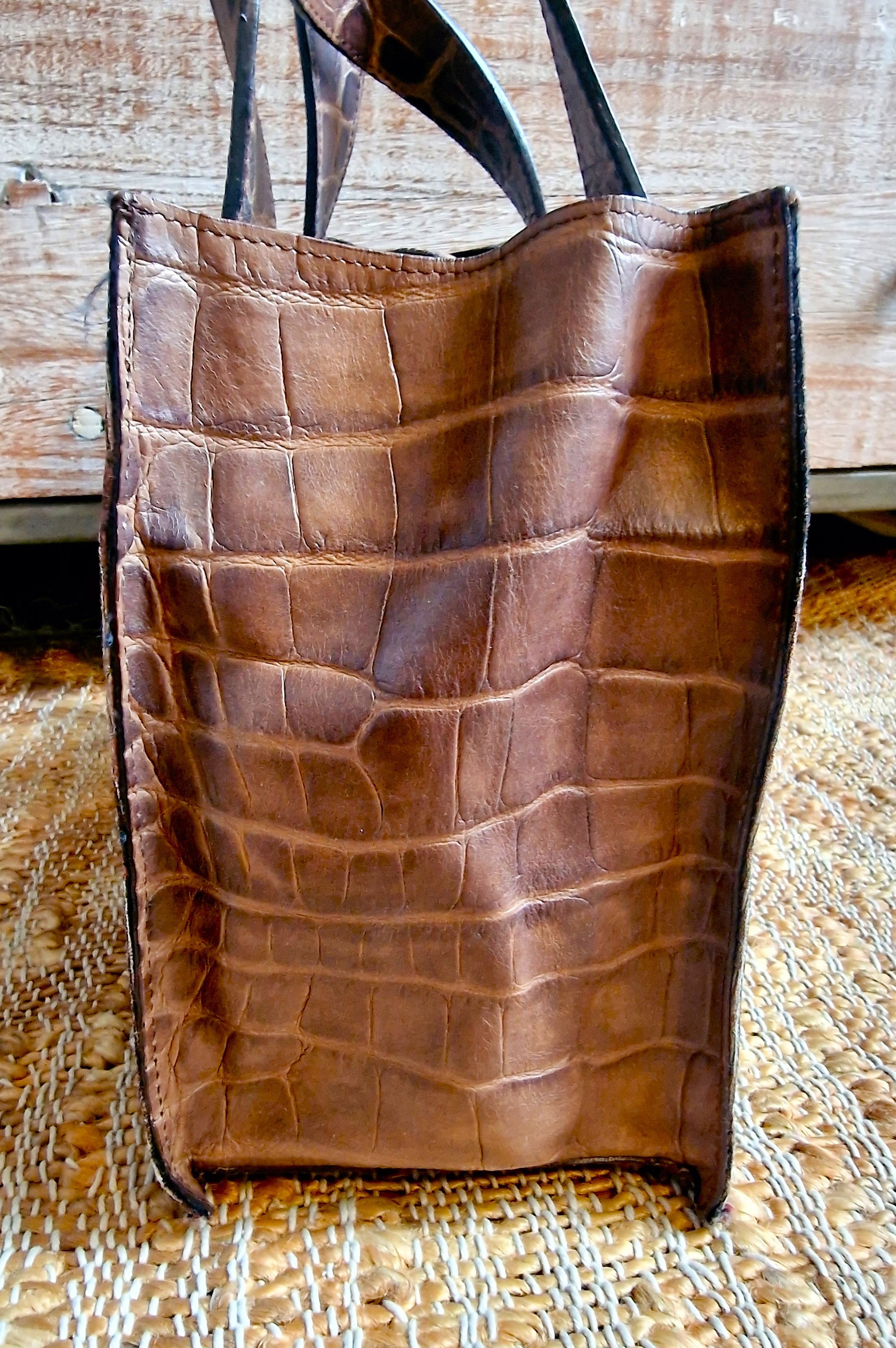 Jean Paul Gaultier Jean Paul Gaultier Crocodile Leather Trompe l'oeil Bag Size ONE SIZE - 6 Thumbnail