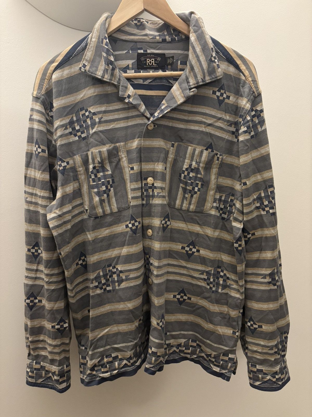 RRL Ralph Lauren RRL Ralph Lauren Camp Shirt Size US L / EU 52-54 / 3 - 1 Thumbnail
