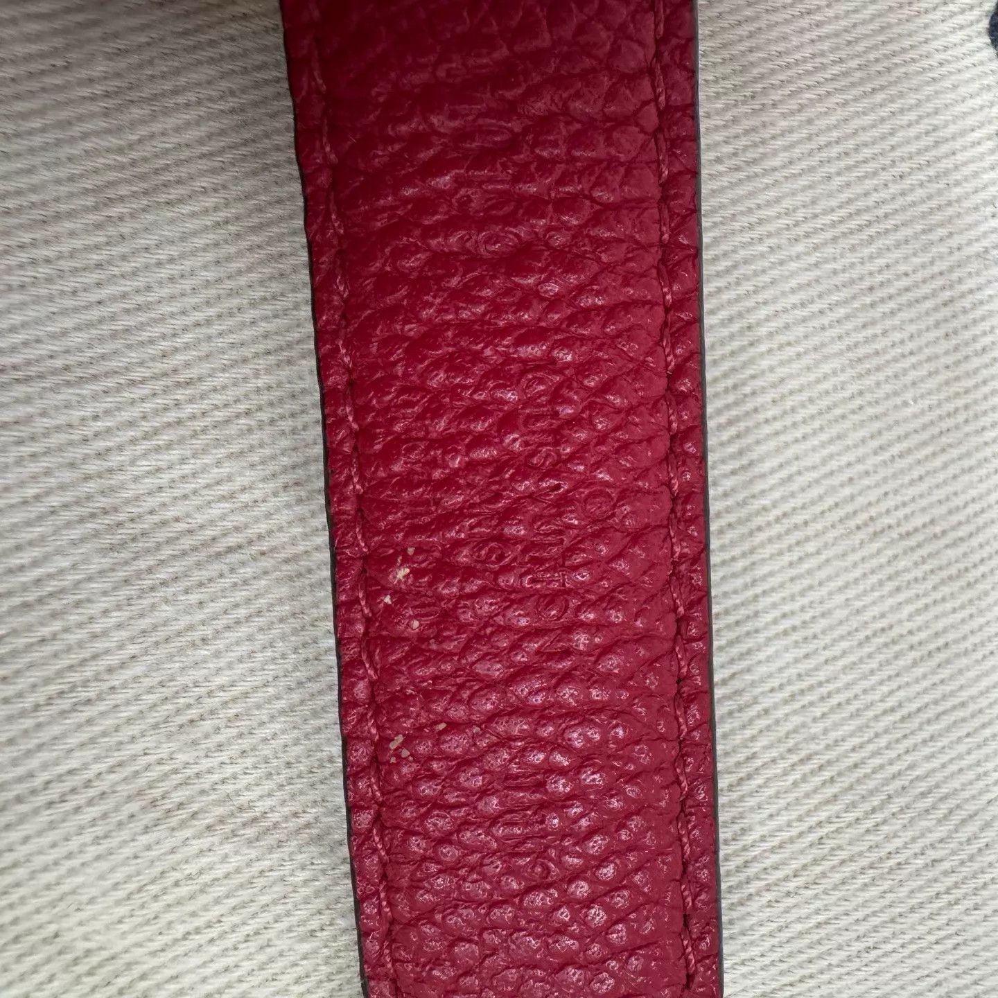 Louis Vuitton LV Monogram Brown Red 2Tone Gold Belt 99 85/34 Size ONE SIZE - 7 Thumbnail