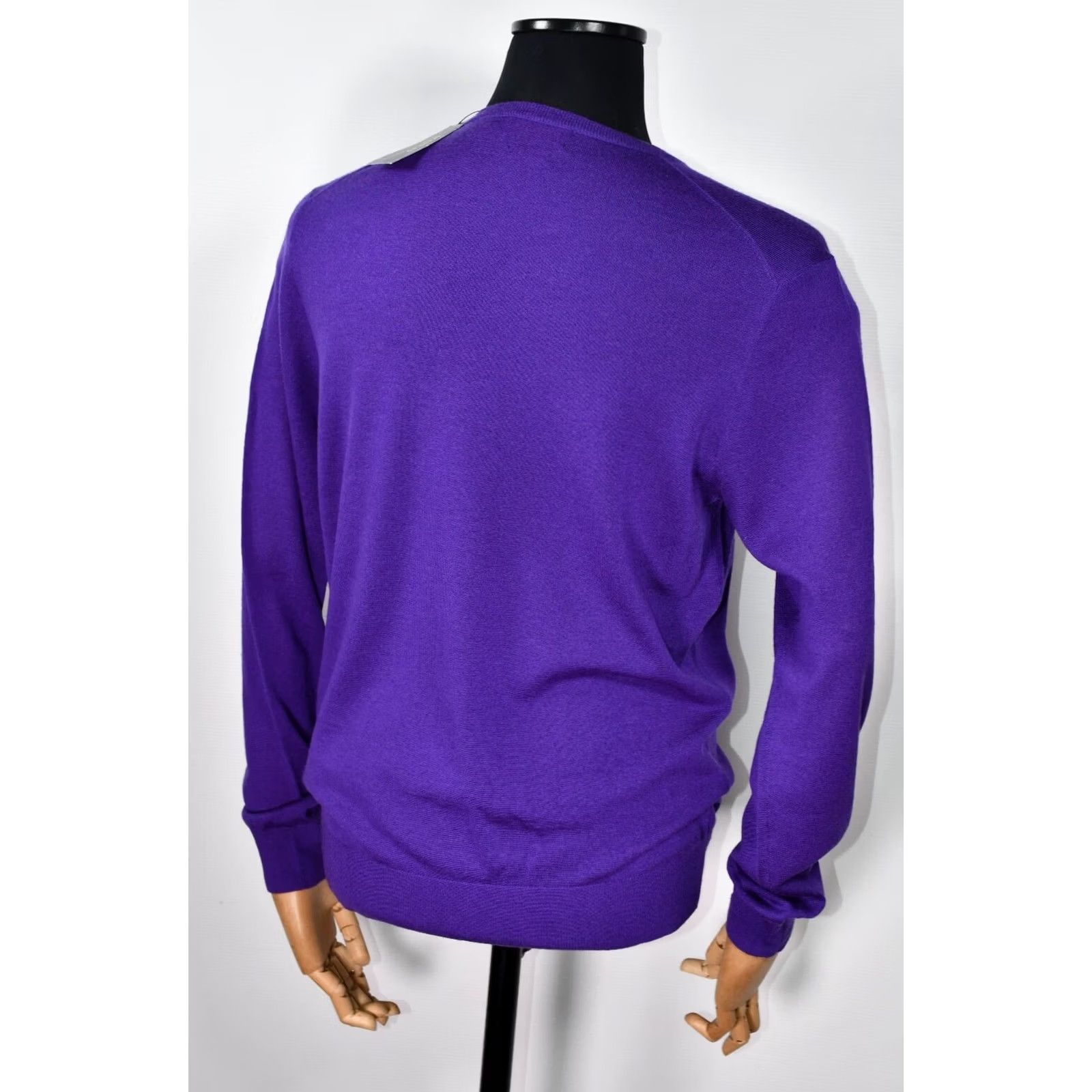 Polo Ralph Lauren Polo Ralph Lauren Sweater Shirt V-Neck Slim Wool L Purple Men Regular Size L Size US L / EU 52-54 / 3 - 5 Thumbnail