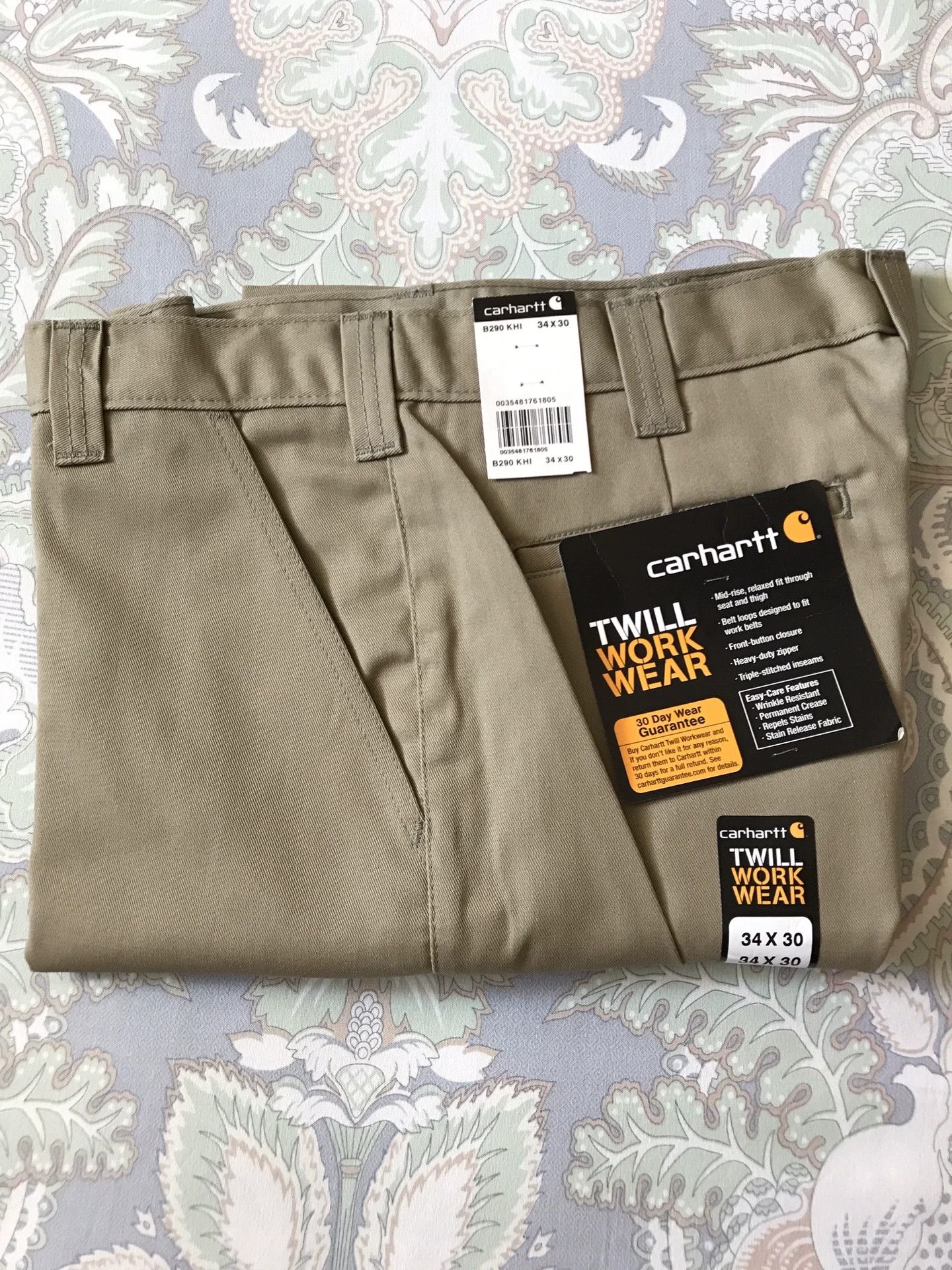 Carhartt Carhartt B290 Khaki W34L30 Work Pants Size US 34 / EU 50 - 1 Thumbnail