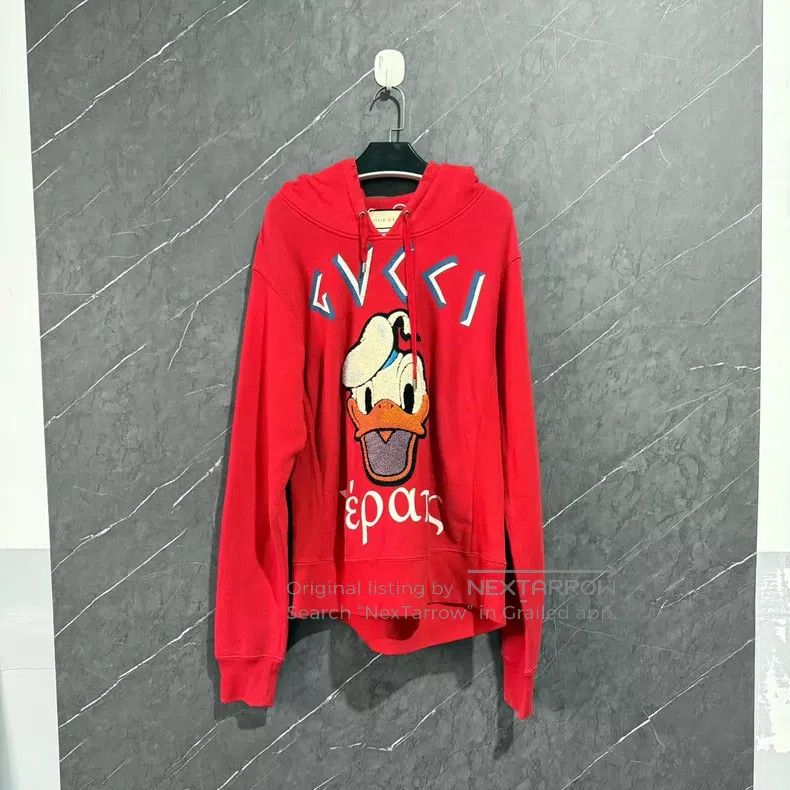 Gucci Gucci Donald Duck Red Hoodie Size US M / EU 48-50 / 2 - 1 Thumbnail
