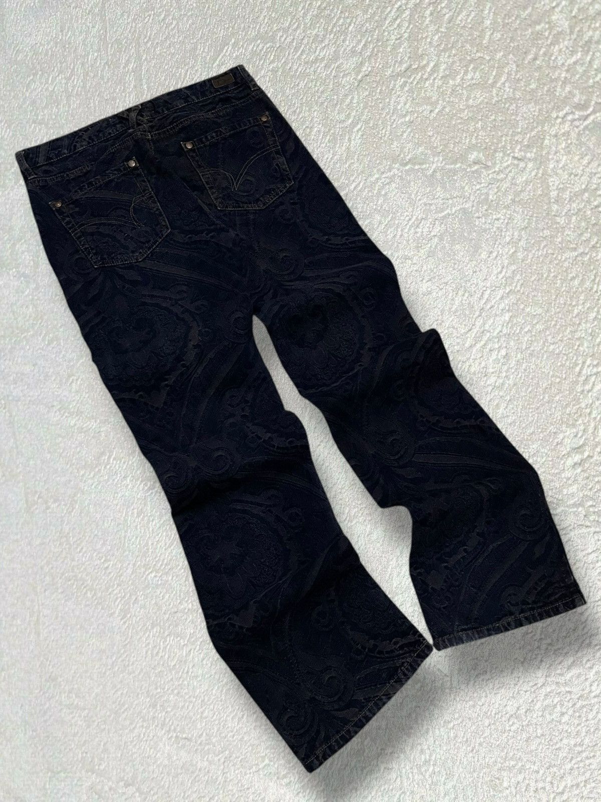 Designer × Japanese Brand × Vintage Vintage Designer DKNY Iconic Paisley Design Flared Denim Size US 30 / EU 46 - 8 Thumbnail