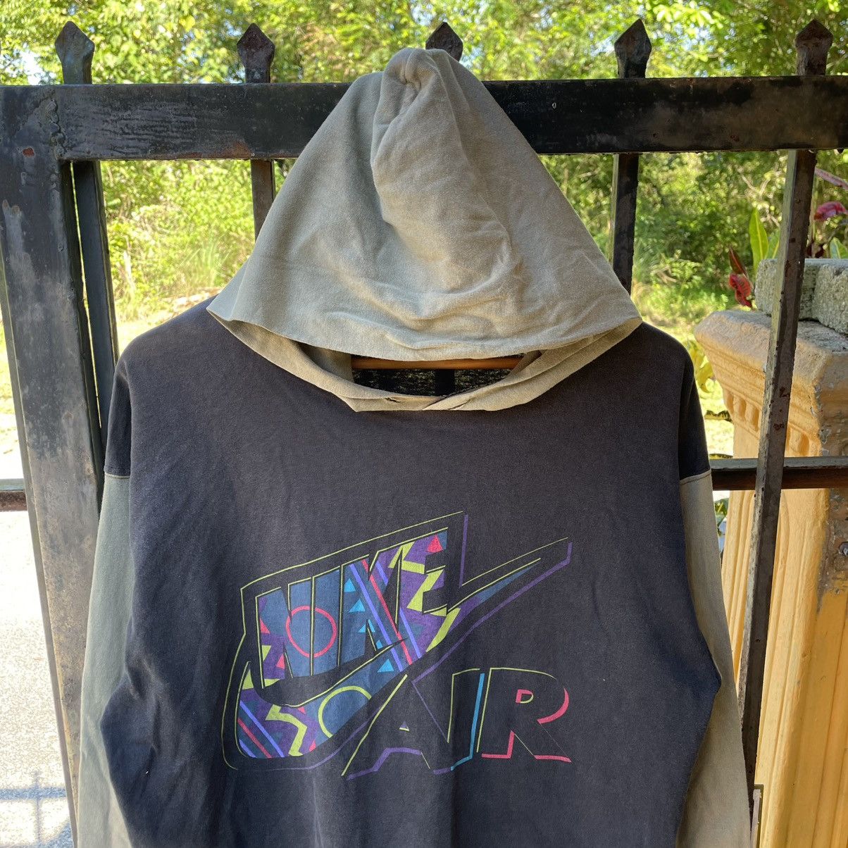 Nike × Vintage 🔥Vintage 90s Nike Air Big Logo Spellout Sweat Hoodie Wear Size US M / EU 48-50 / 2 - 4 Thumbnail