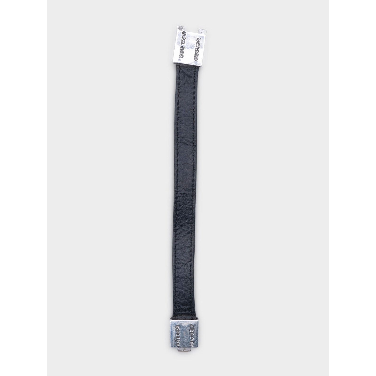 Chrome Hearts Flat Silver & Leather Bracelet Size ONE SIZE - 4 Thumbnail