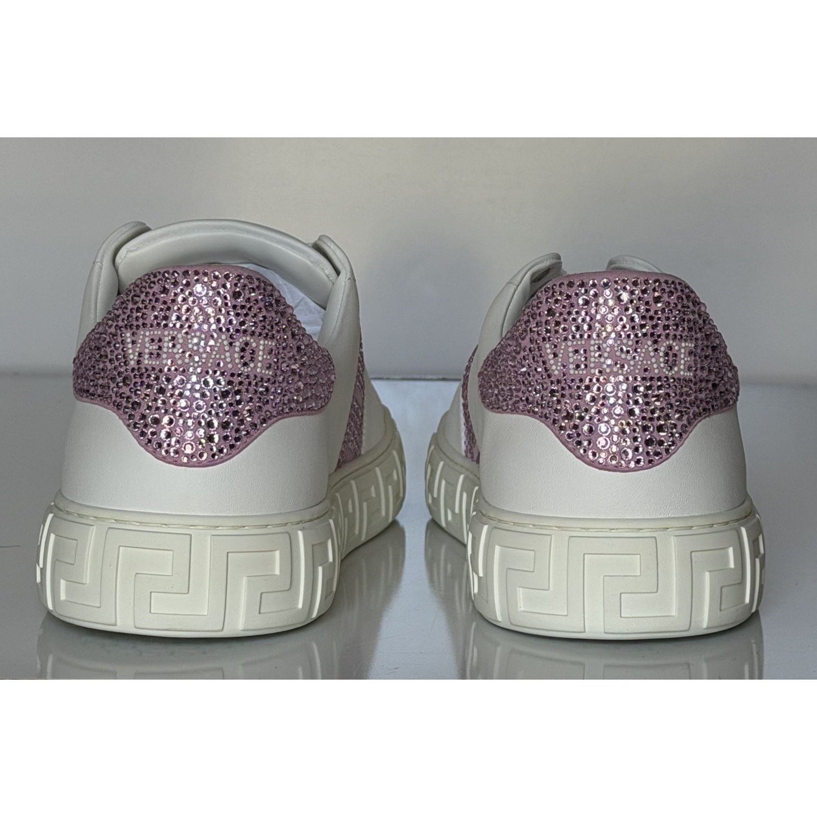 Versace Versace Crystal Greek Leather Sneakers 10.5 US 1013568 Size US 10.5 / IT 40.5 - 13 Thumbnail