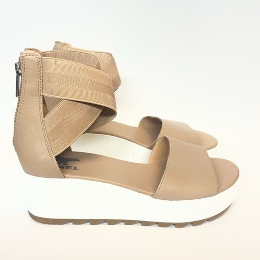 SOREL Sorel Cameron Flatform Ankle Strap Sea Salt Sandals Women 10 Size US 10 / IT 40 - 8 Thumbnail