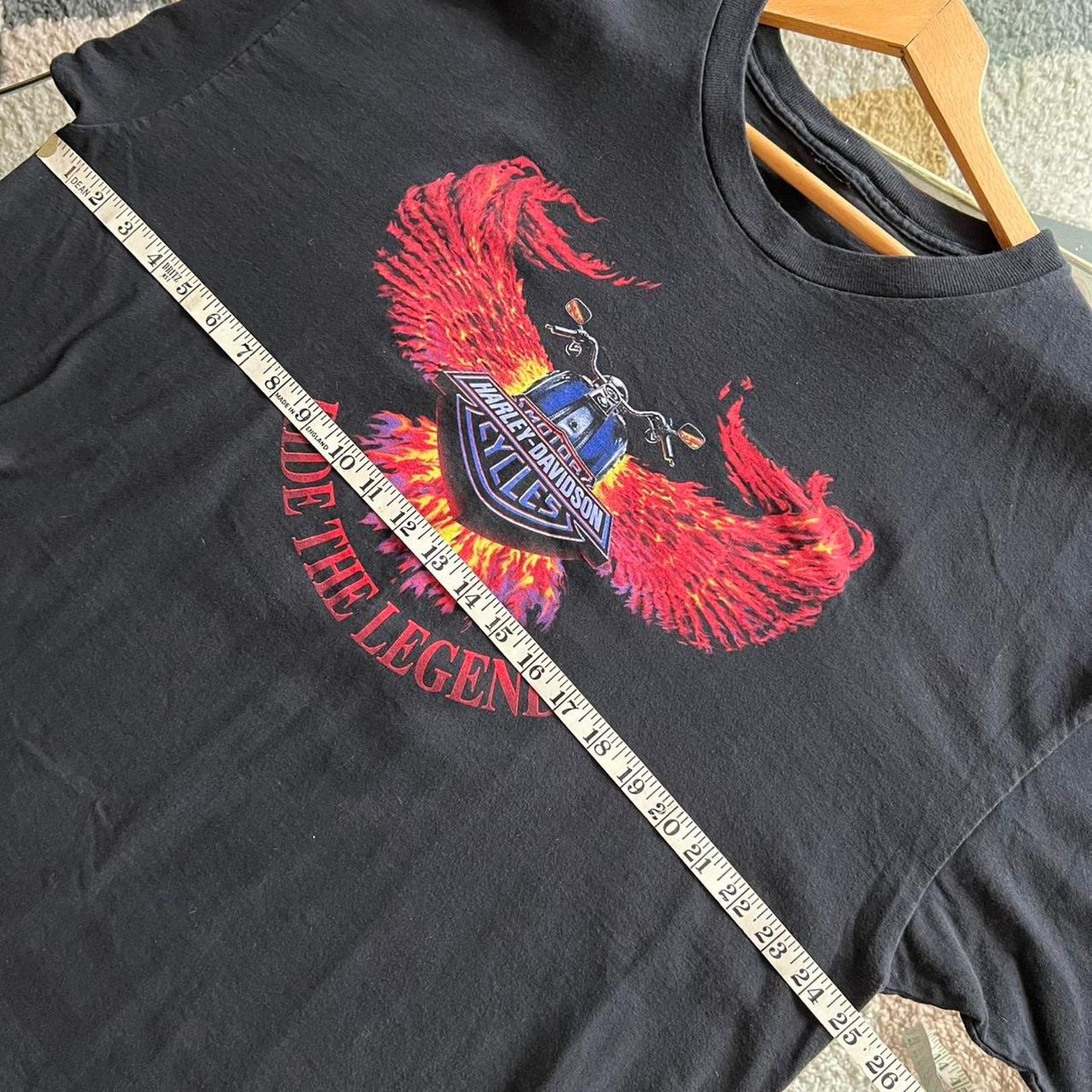 Harley Davidson 90s Harley-Davidson Ride The Legend Shirt | Chester England Size US XXL / EU 58 / 5 - 8 Thumbnail