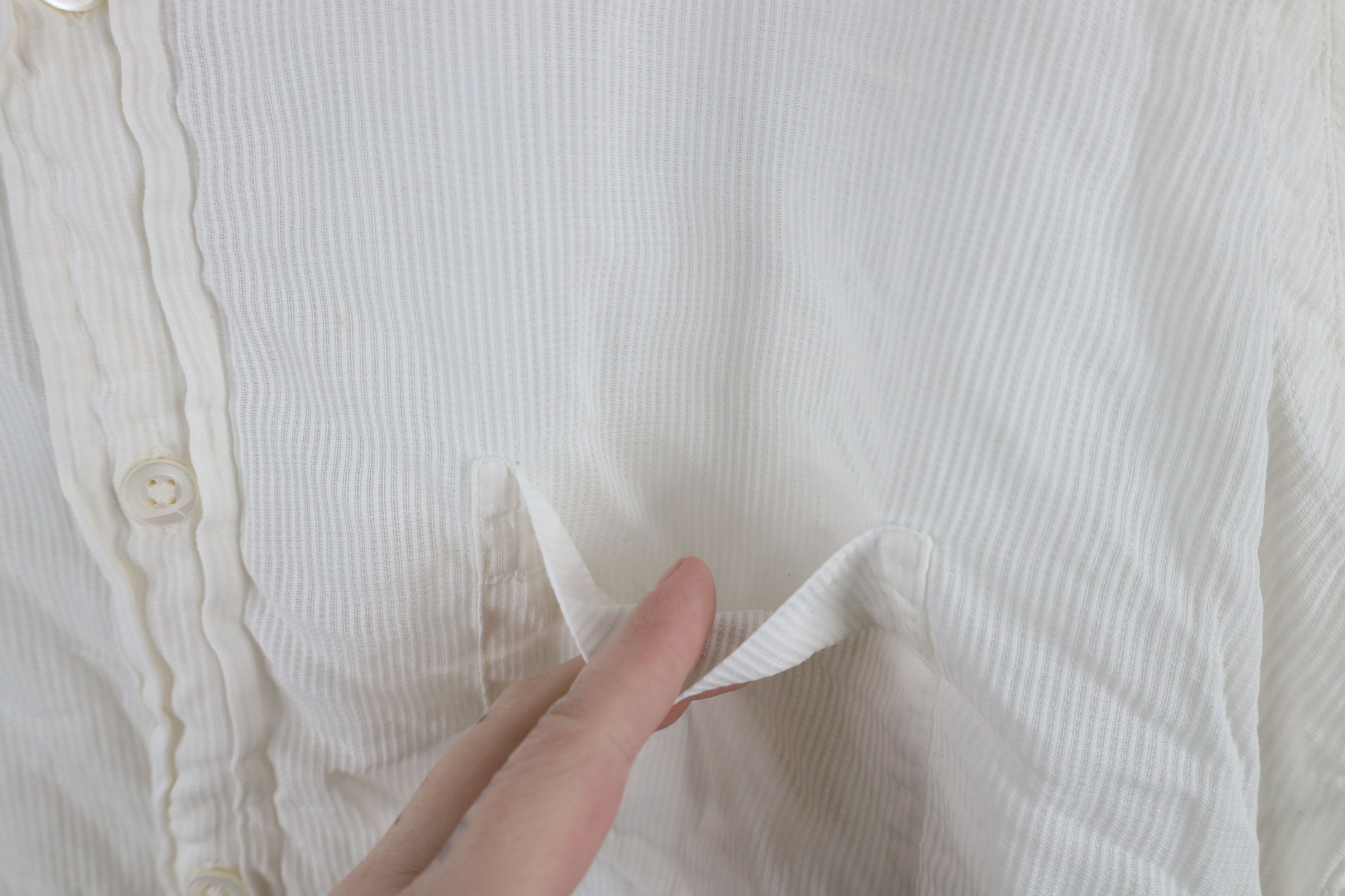 Vintage Vintage 30s 40s B Altman Co Ribbed Short Sleeve Button Shirt Size US M / EU 48-50 / 2 - 5 Thumbnail