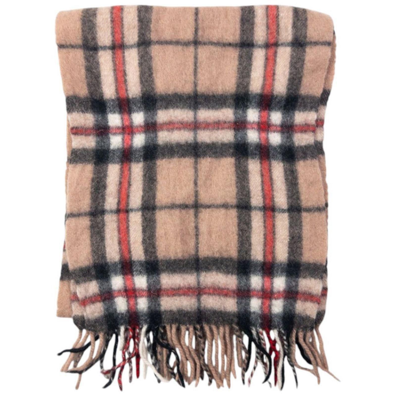 Burberry Vintage Burberry Nova Check Wool Tassel Scarf Size ONE SIZE - 3 Thumbnail