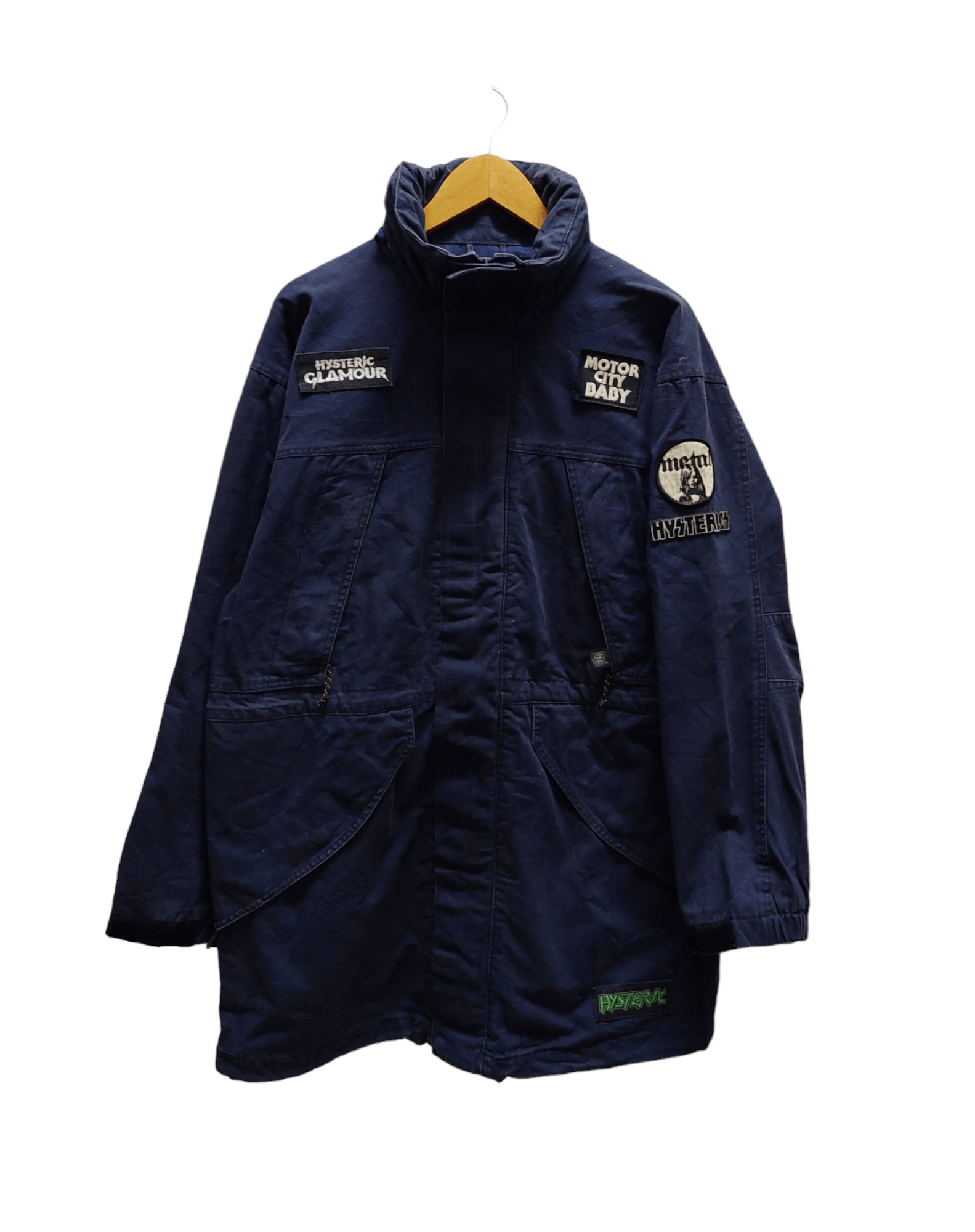 image of Hysteric Glamour City Metal Heavy Jacket in Blue, Men's (Size Large)