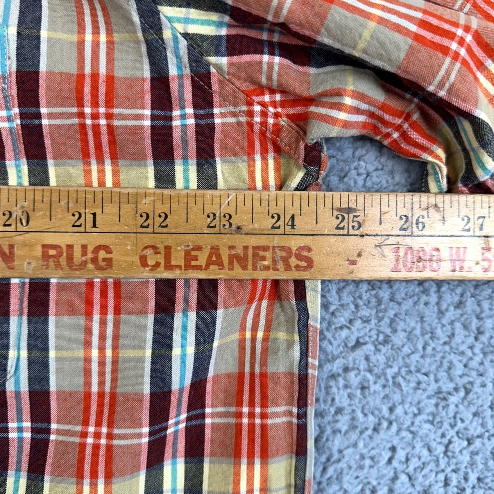 Vintage St. John's Bay Shirt Button Up Mens Large Orange Plaid Short Sleeve Casual NEW Size US L / EU 52-54 / 3 - 5 Thumbnail