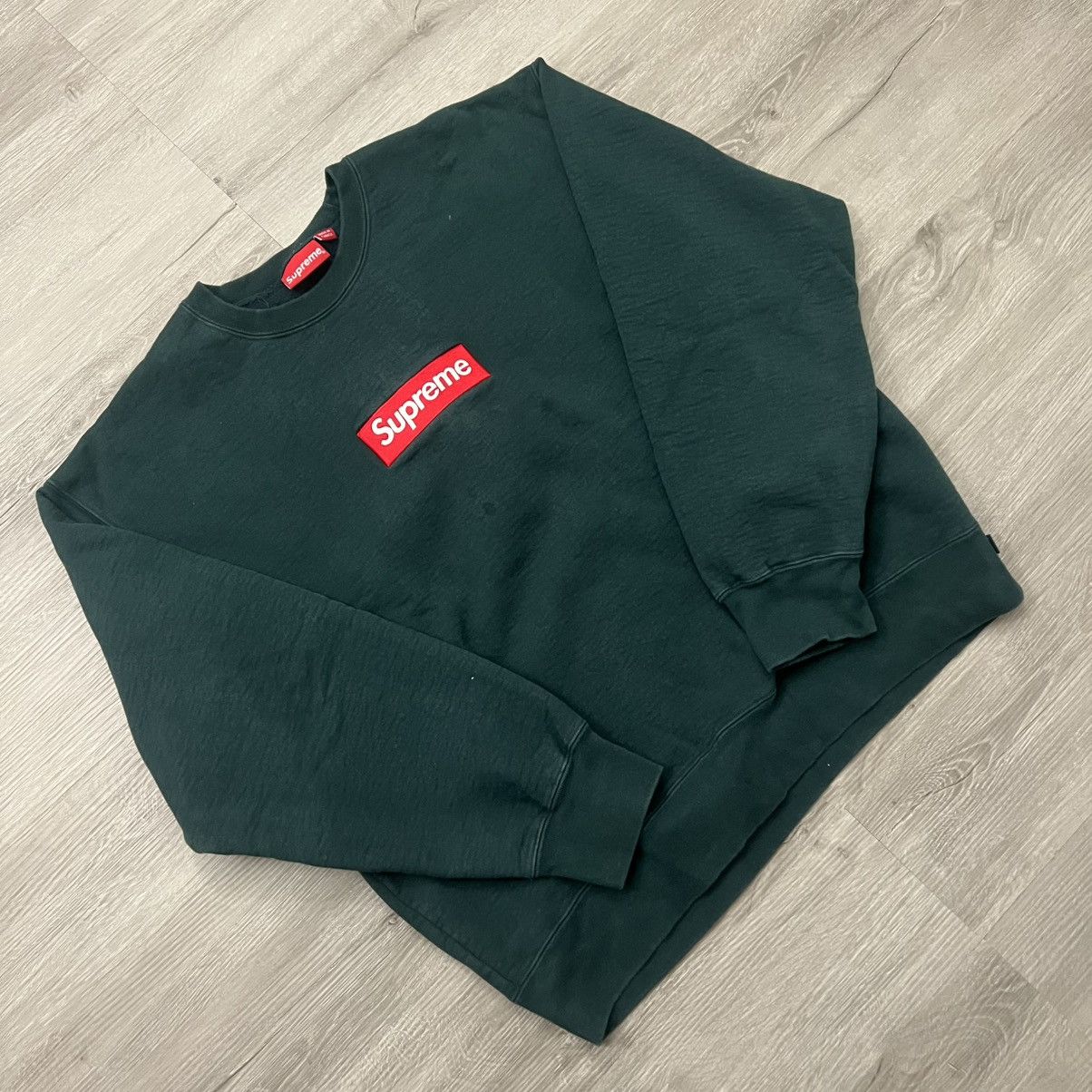 Supreme Box Logo Crewneck Dark Pine XL 【公式通販】