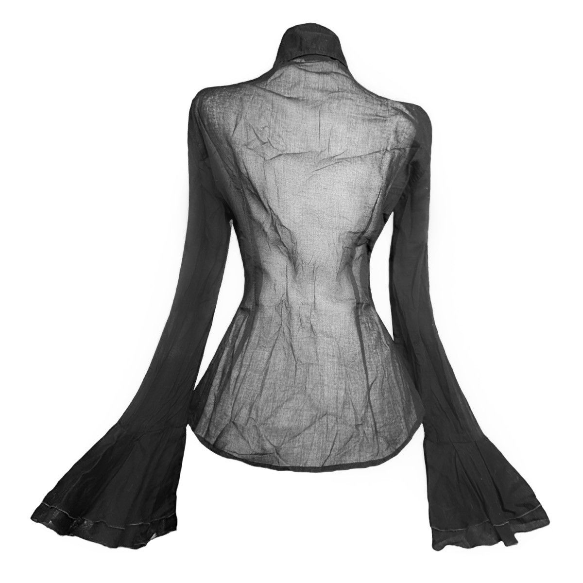 Dolce & Gabbana Dolce and Gabbana black ruffled blouse Size S / US 4 / IT 40 - 2 Thumbnail
