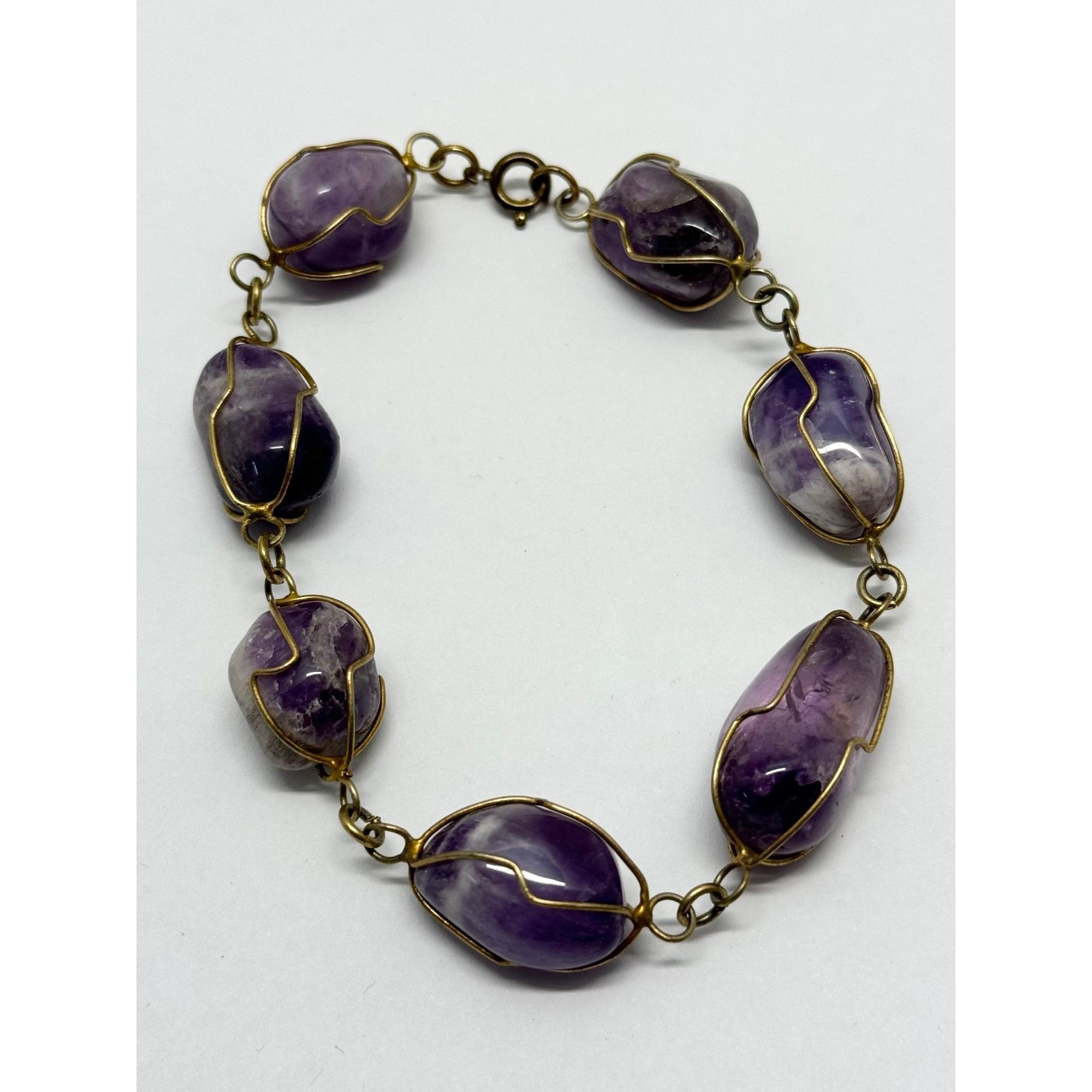 Vintage Vintage caged wrapped amethyst stone bracelet Size ONE SIZE - 4 Thumbnail