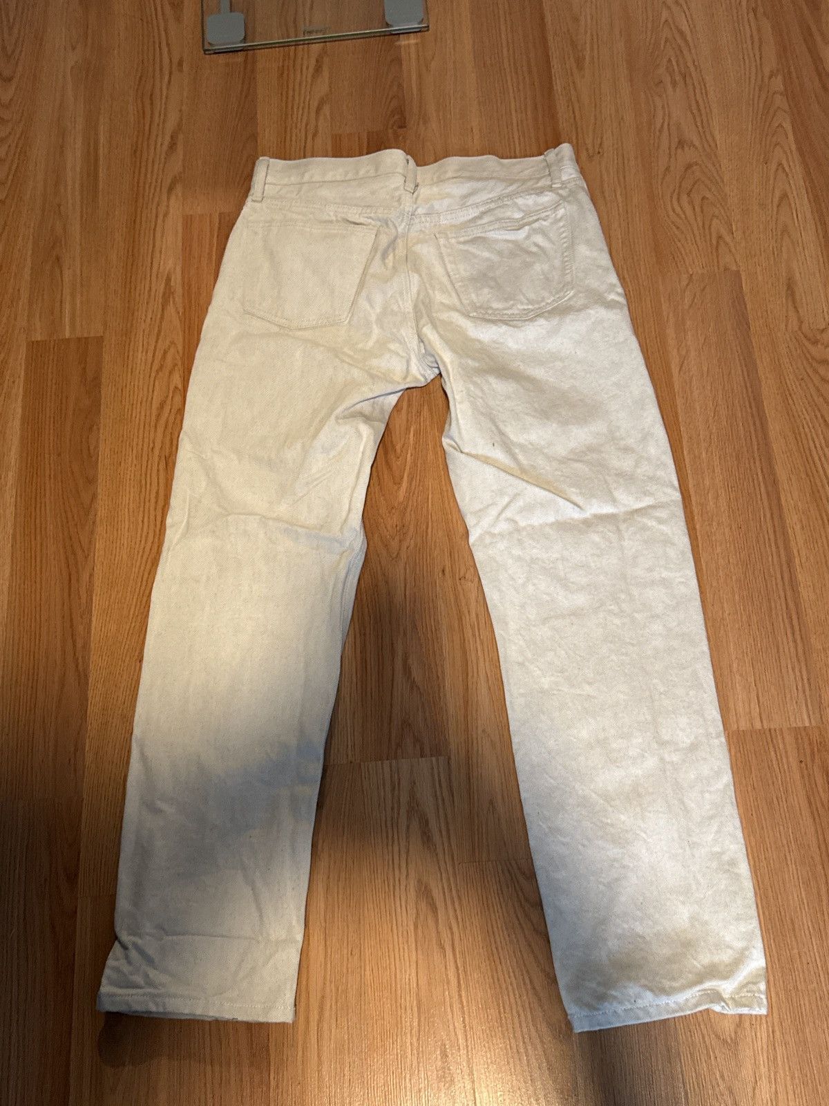 Helmut Lang × Uniqlo Helmut Lang UNIQLO STRAIGHT LEG CREAM Size US 32 / EU 48 - 2 Thumbnail