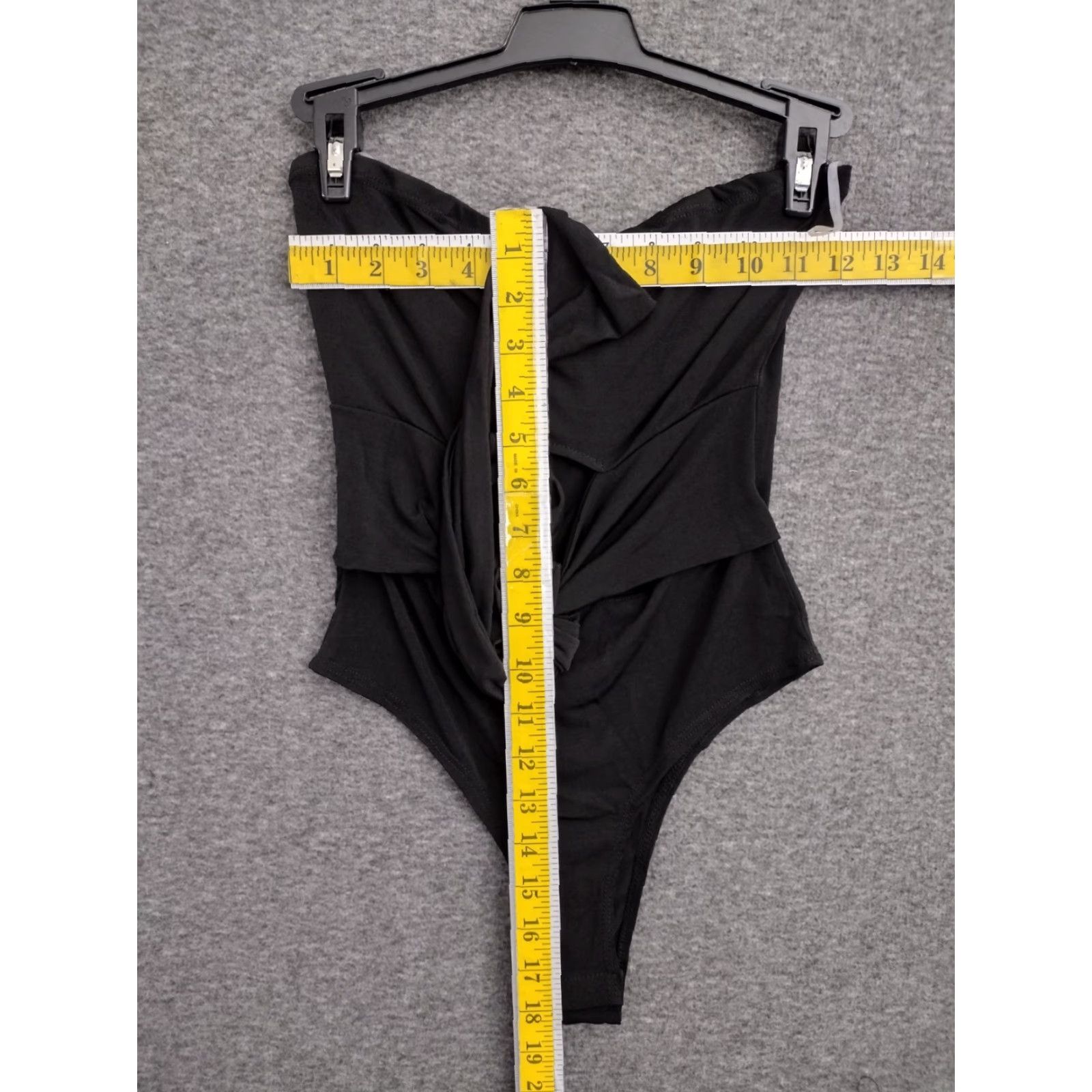 Vintage MAGIA Women's Strapless One Piece Swimsuit Tie Black S Size ONE SIZE - 4 Thumbnail