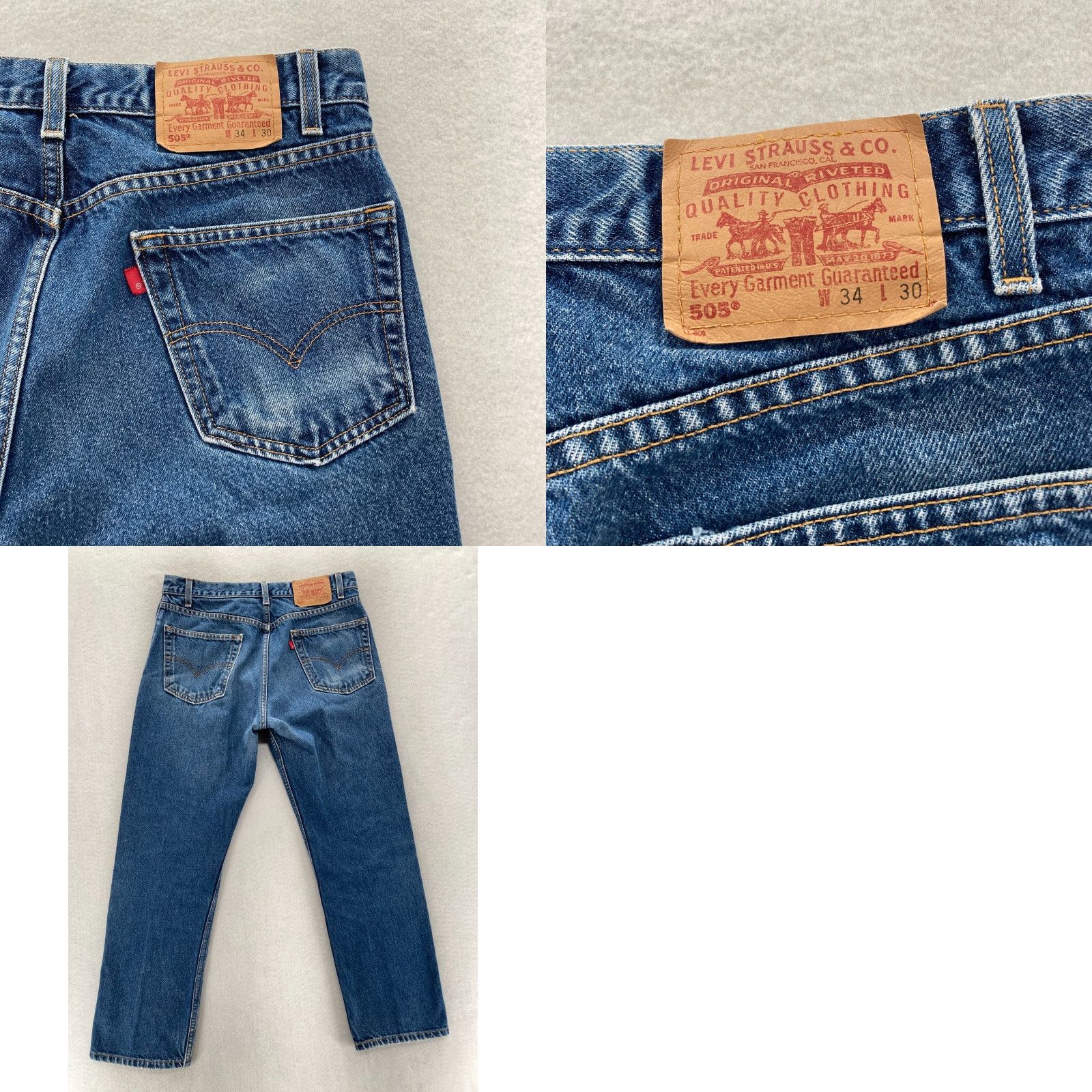 Levi's VINTAGE Levi's 505 Jeans Mens 34x30 Regular Fit Straight Blue Denim 2002 Y2K Levi's 505 5-Pocket Design Jeans Mens Blue Denim Regular Size US 34 / EU 50 - 9 Thumbnail