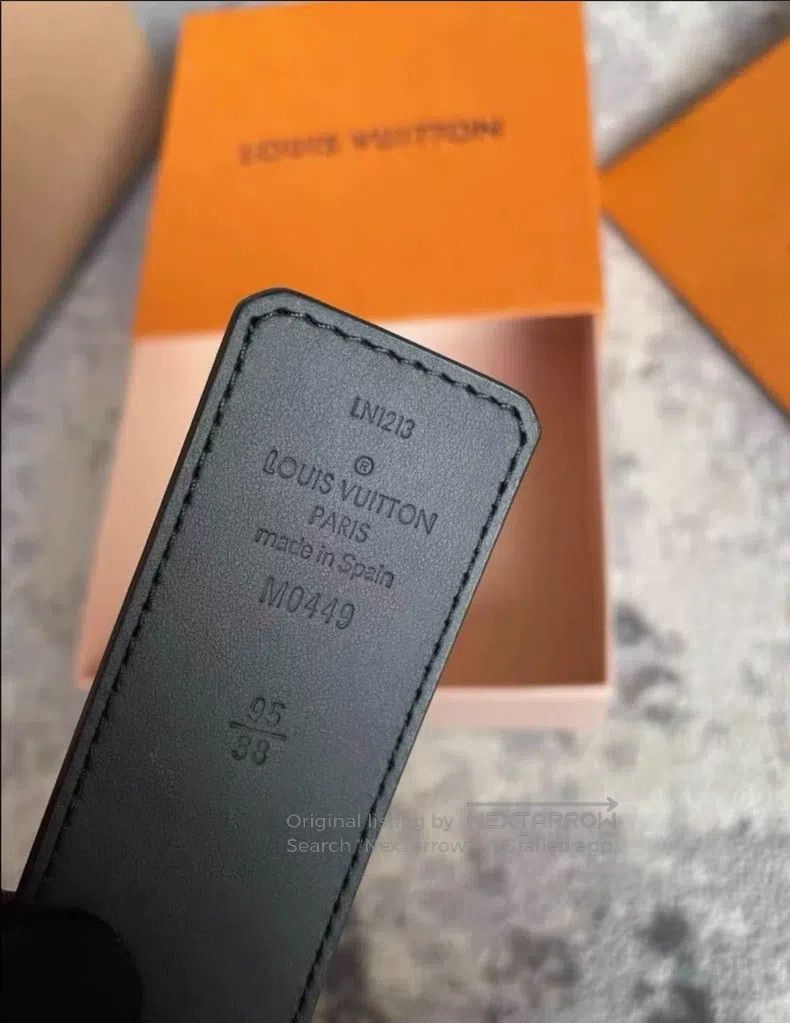 Other Louis Vuitton Frosted Black Buckle Black Presbyopia Belt M Size ONE SIZE - 3 Thumbnail