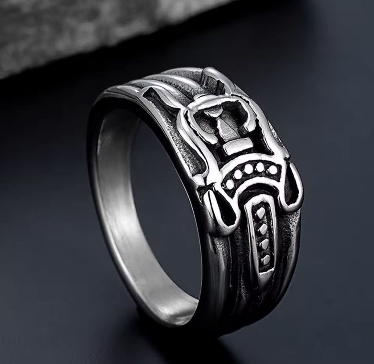 Jewelry × Vintage Stainless Steel Anchor Ring Size ONE SIZE - 1 Thumbnail