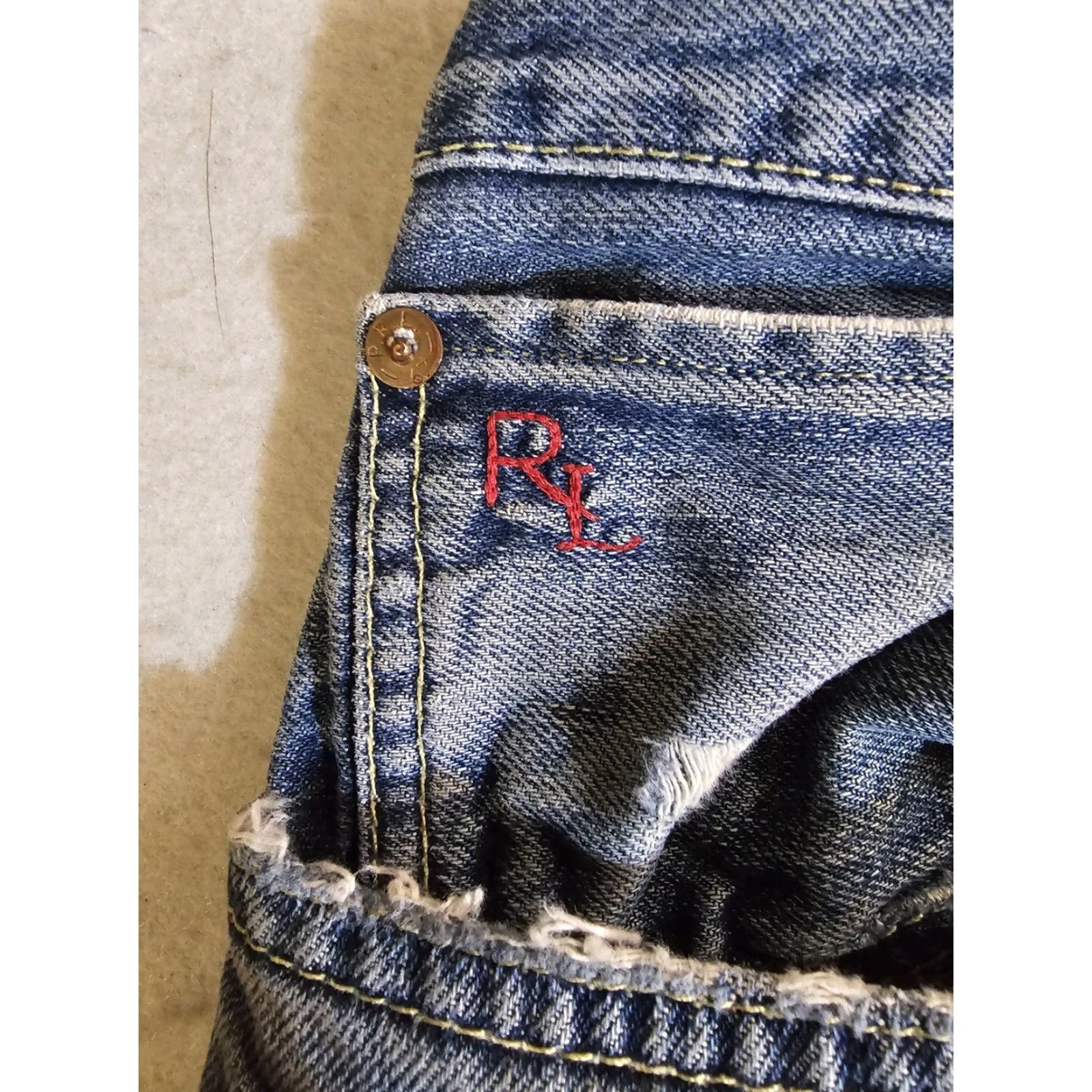 Polo Ralph Lauren VINTAGE Polo Ralph Lauren Jeans Dungarees RL Mens 40x32 Blue Cotton Denim 90s USA Mens Size US L / EU 52-54 / 3 - 7 Thumbnail