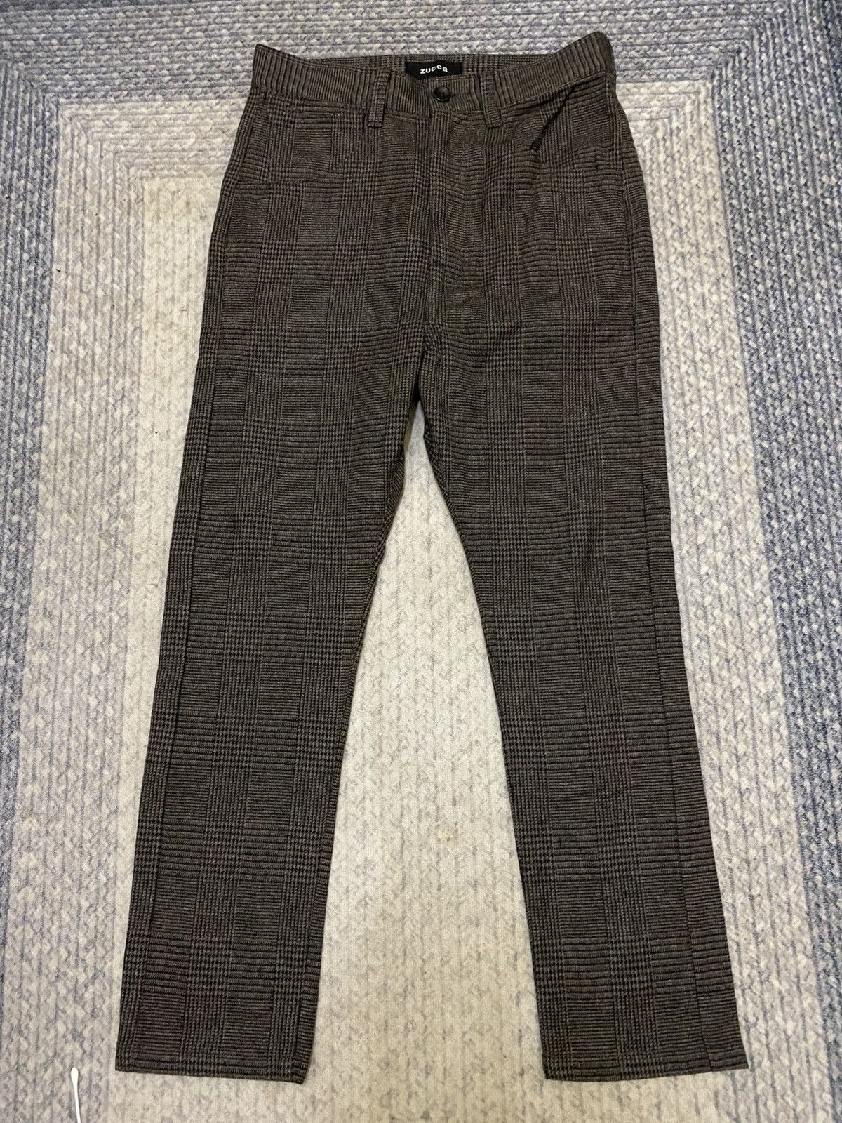 Issey Miyake × Zucca ZUCCA HERRINGBONE PLAID WOOL NYLON PANT Size US 28 / EU 44 - 3 Thumbnail