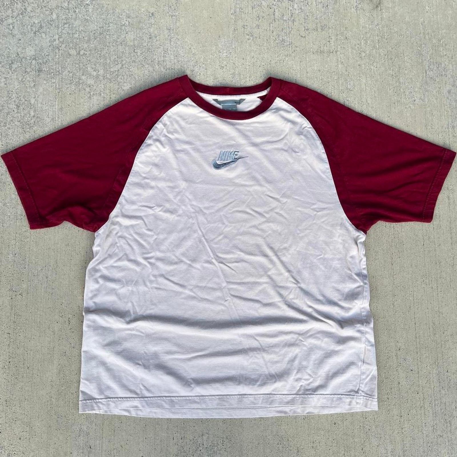 Nike Nike Baseball Y2K Embodied Center Swoosh Burgundy Shirt Size US XL / EU 56 / 4 - 1 Thumbnail