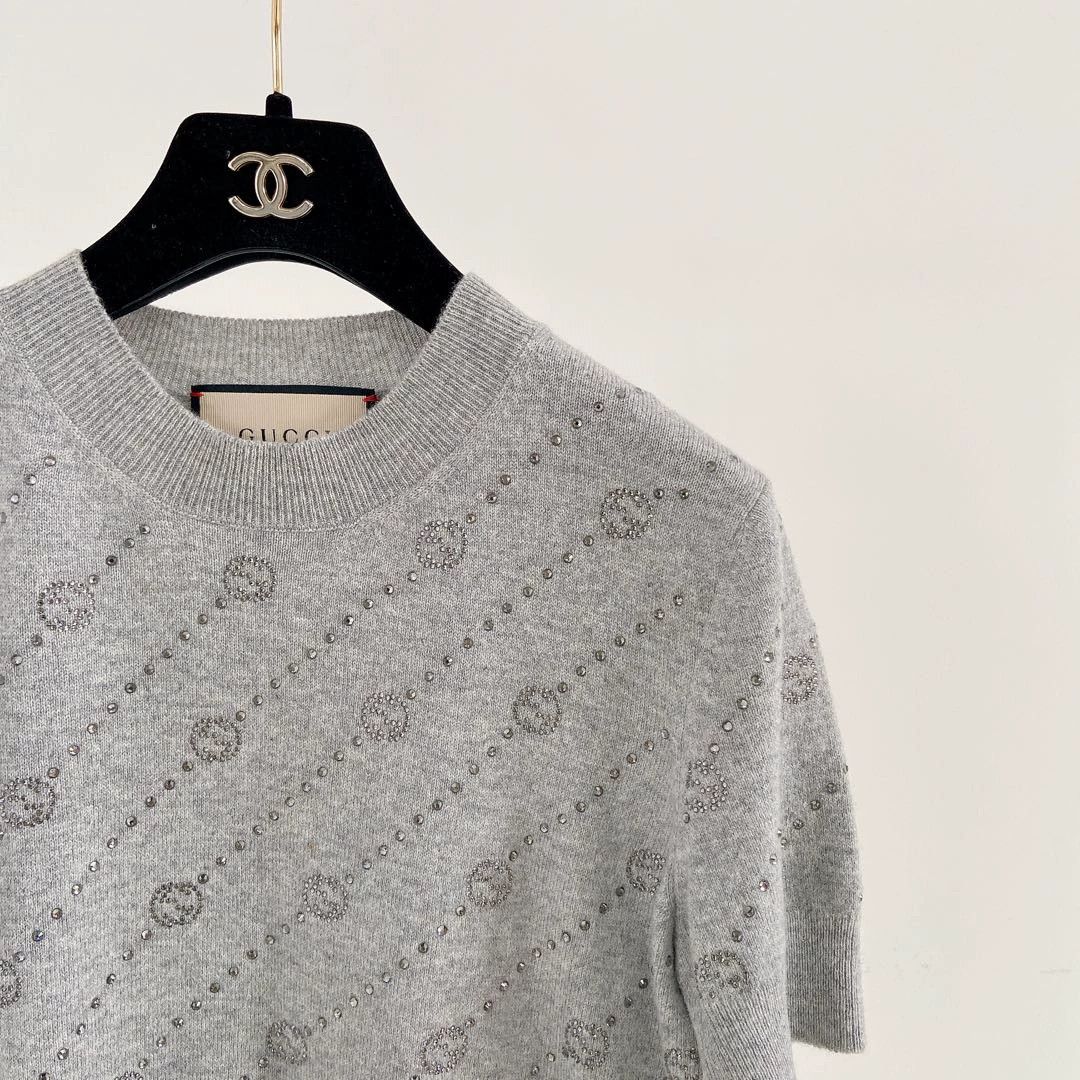 Gucci Gucci Crystal Gray Pull-Over S 6332 Size S / US 4 / IT 40 - 3 Thumbnail