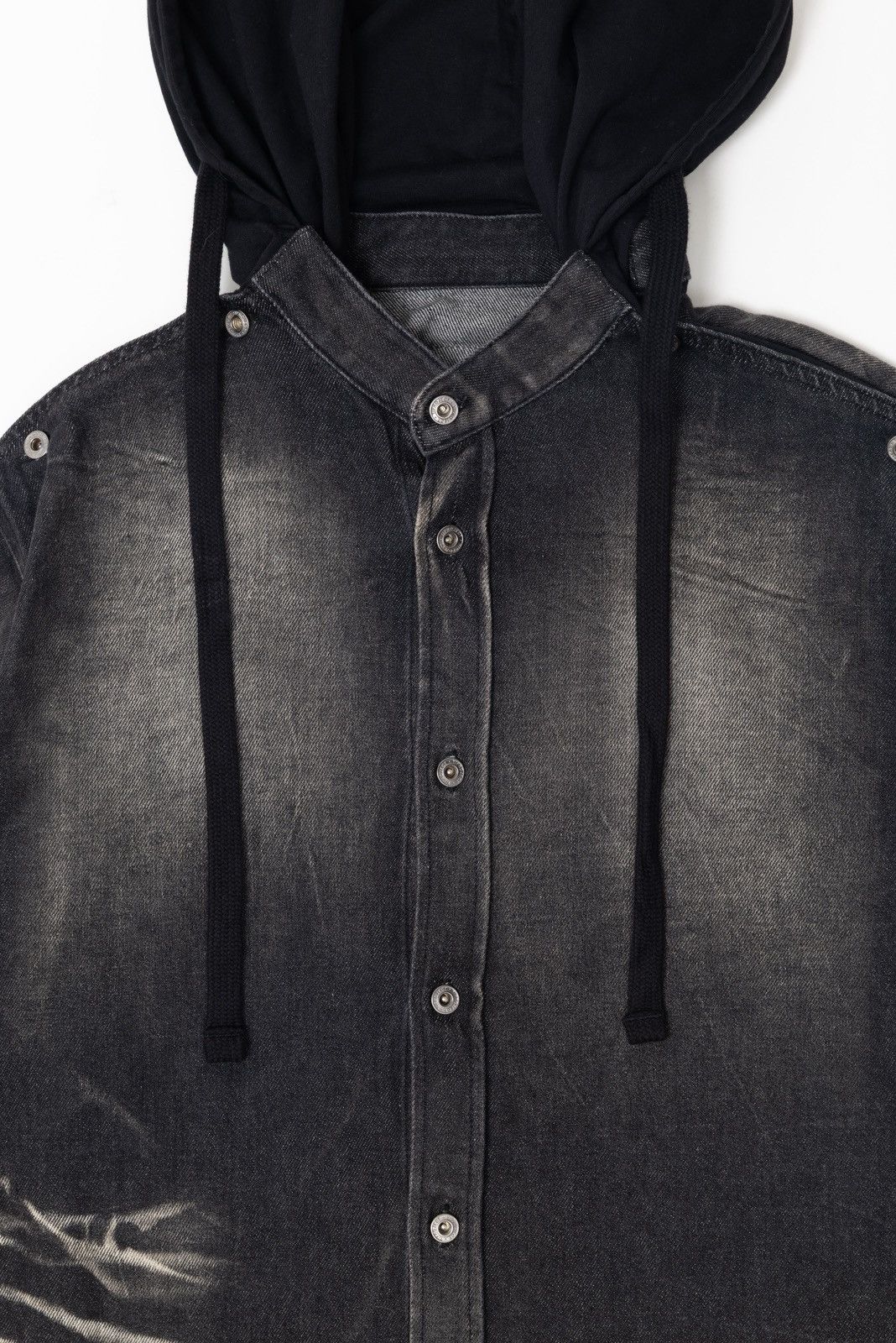 Y/Project Y/ Project Hooded Denim Shirt Size US L / EU 52-54 / 3 - 4 Thumbnail