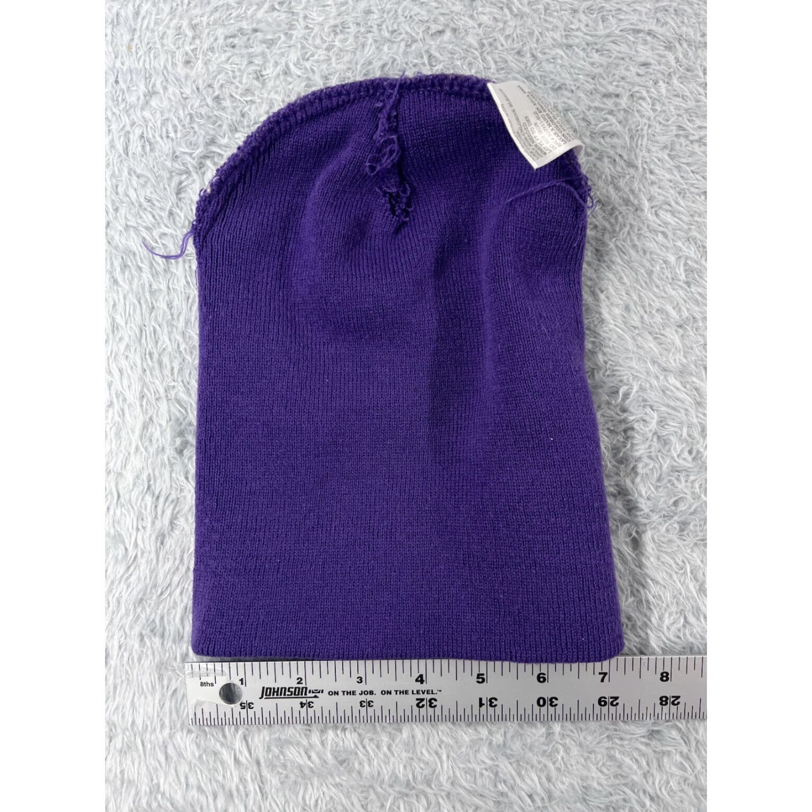 Vintage Paris Accessories Beanie Adult One Size Purple Stripe Knit 100% Acrylic Womens Size ONE SIZE - 5 Thumbnail
